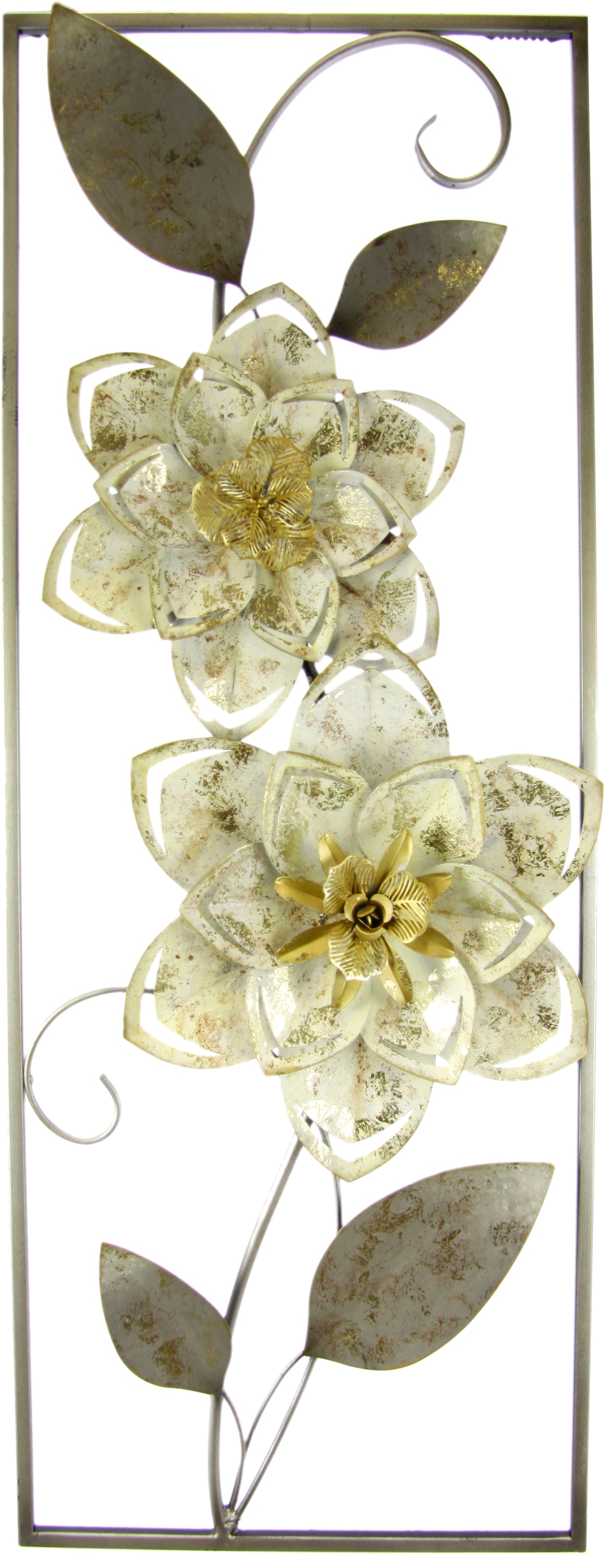 Bild »Metallbild Blumen Blätter Blume Wanddeko Wandskulptur Bild 3D Blüten«, (1 St.),...