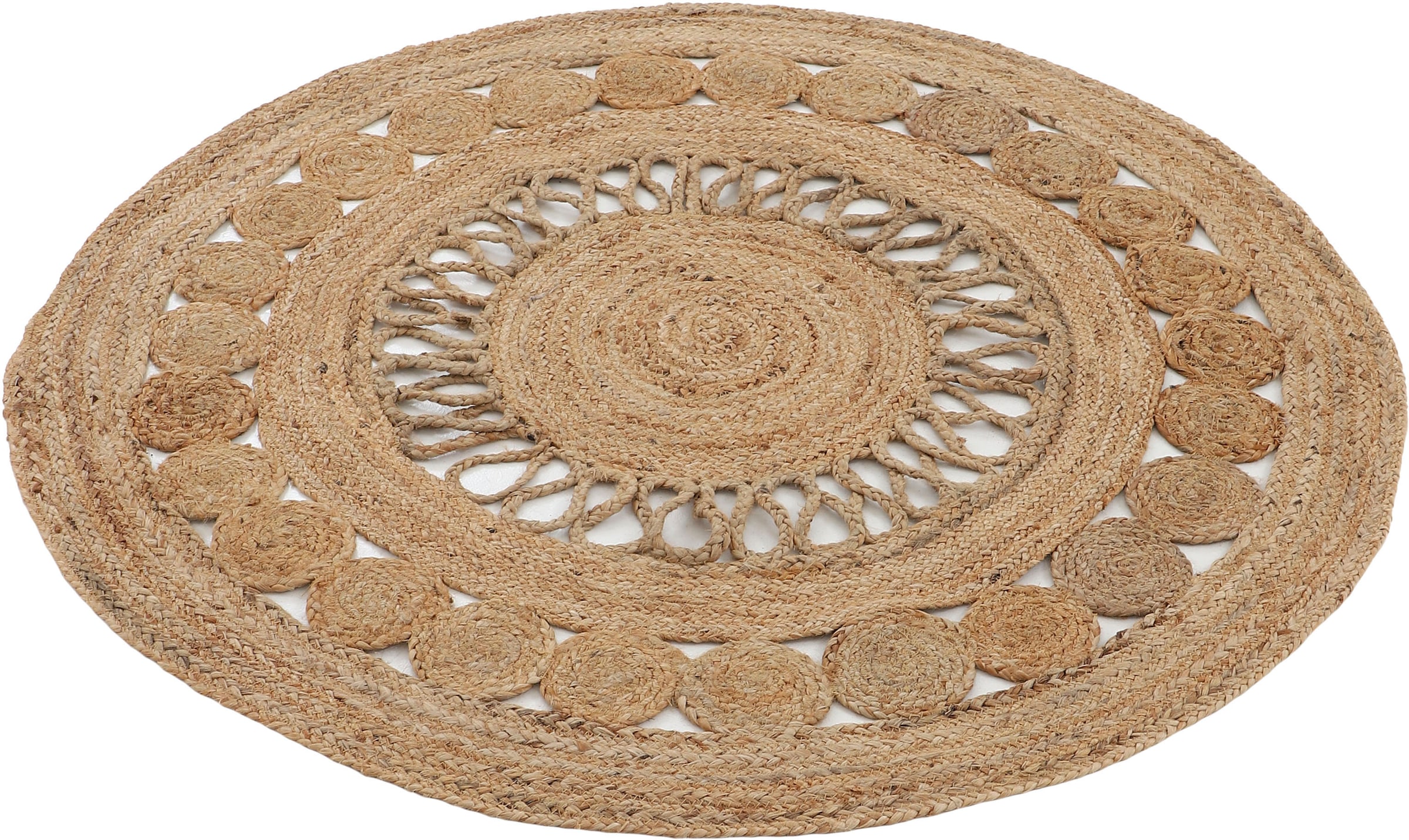 carpetfine Teppich »Juteteppich Ella« rund 5 mm Höhe