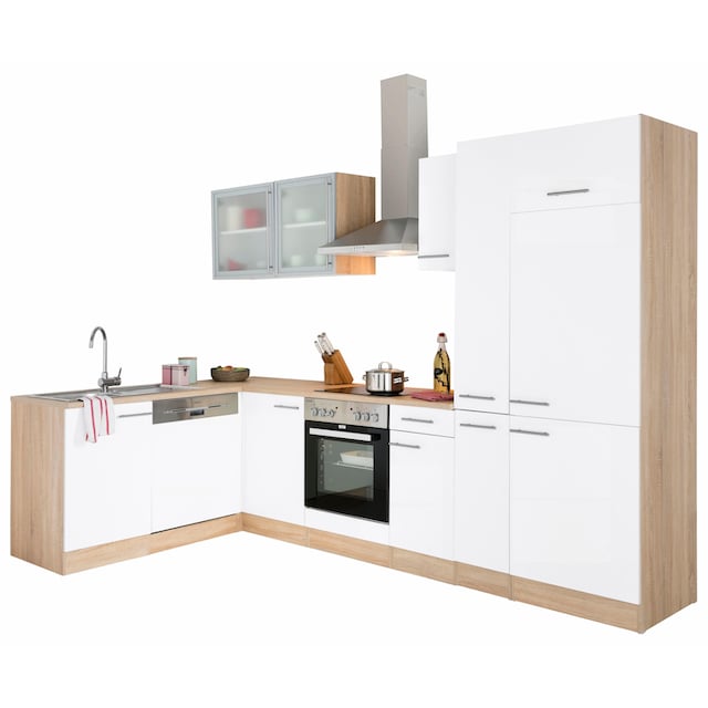 OPTIFIT Winkelküche »Kalmar«, mit E-Geräten, Stellbreite 300 x 175 cm auf  Raten kaufen