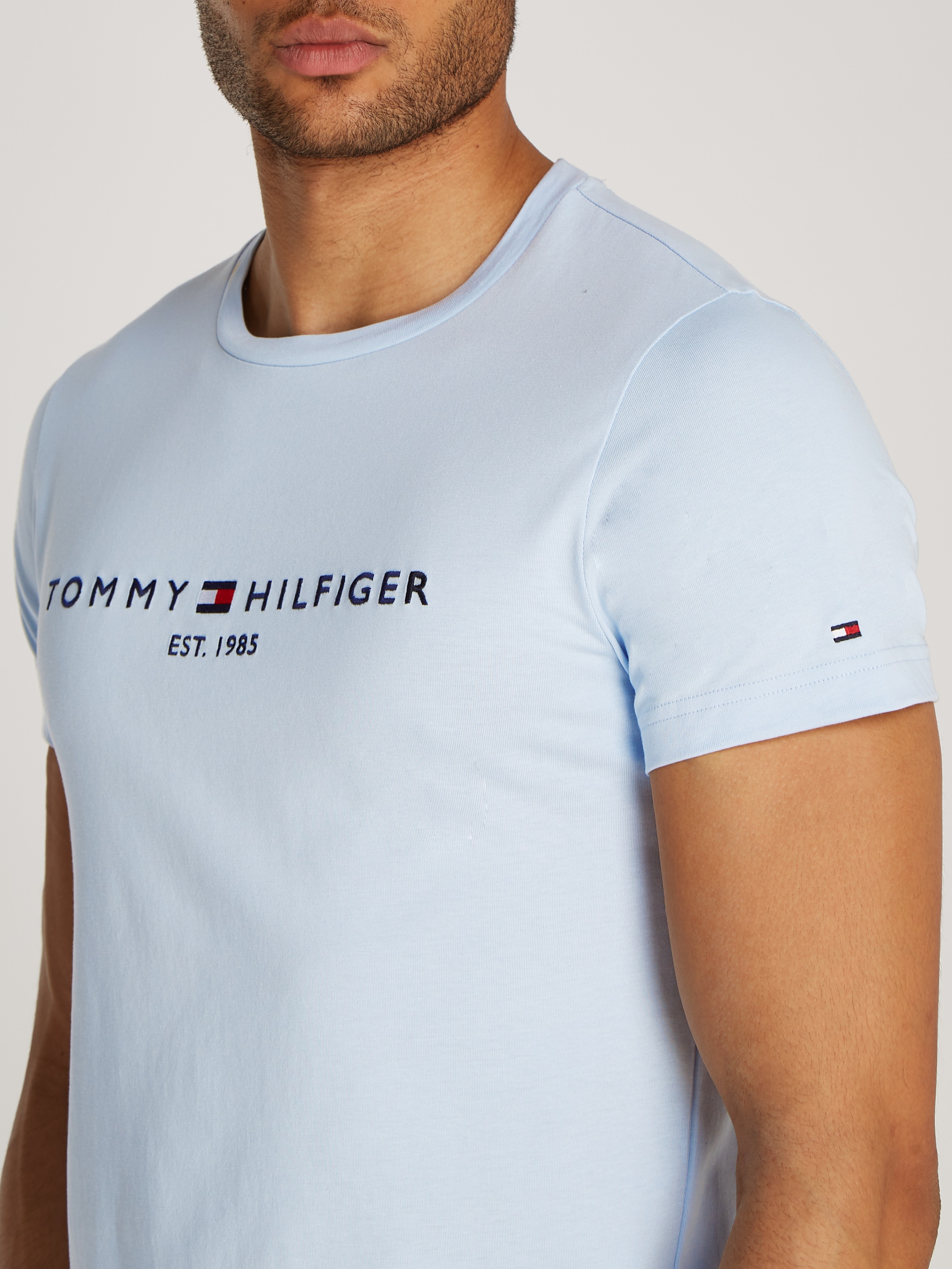 Tommy Hilfiger T-Shirt »TOMMY LOGO TEE«, aus reiner Baumwolle