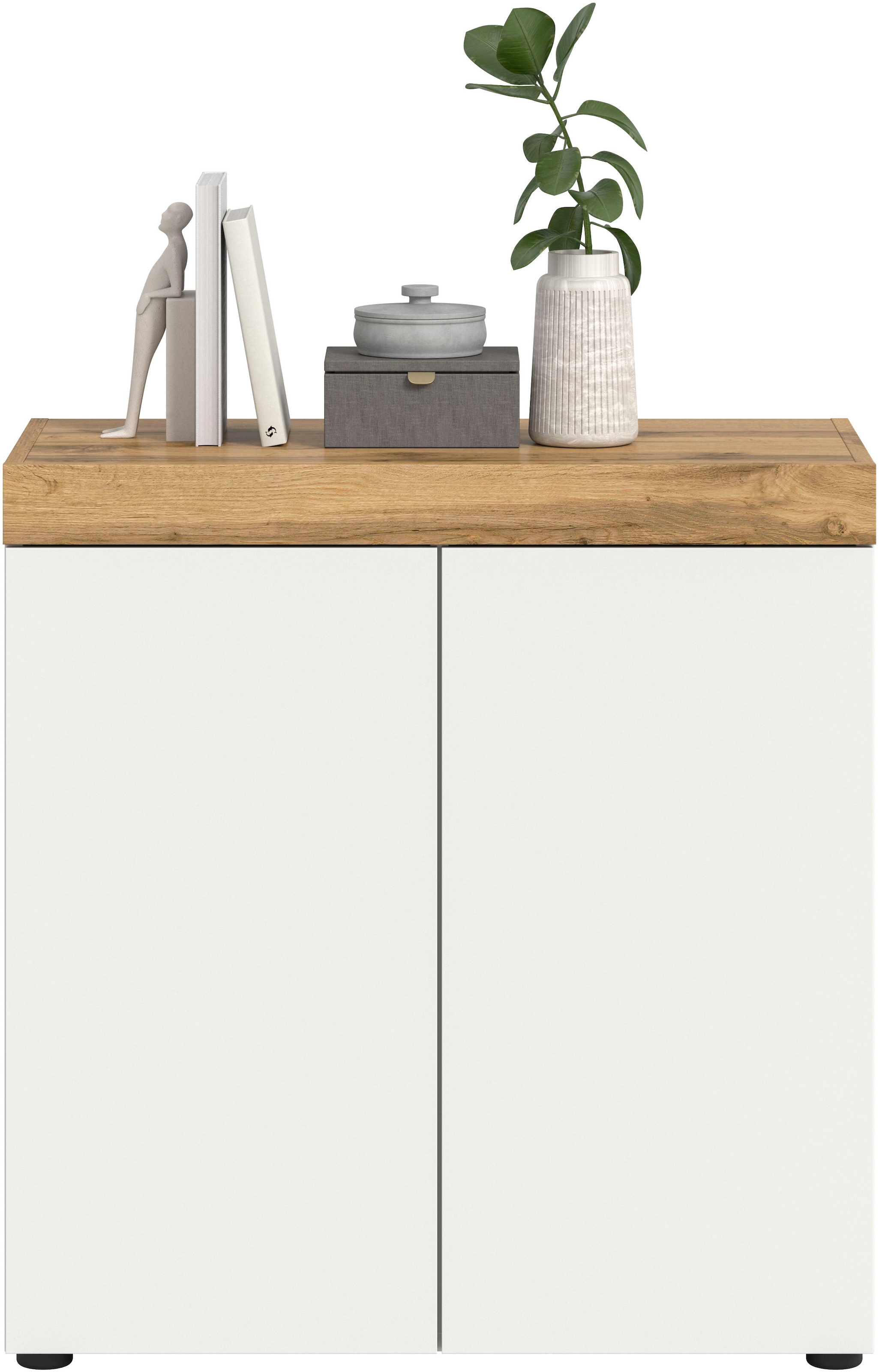 OTTO home Kommode »MAMBO, TOPSELLER!, Breite 77cm, 2 Türen, 4 Fächer, push-2-open« 2 farbige Ausführung, in verschiedenen Farben erhältlich, 1 Stk. tlg. Kommode, Anrichte, Wohnzimmer, Schlafzimmer