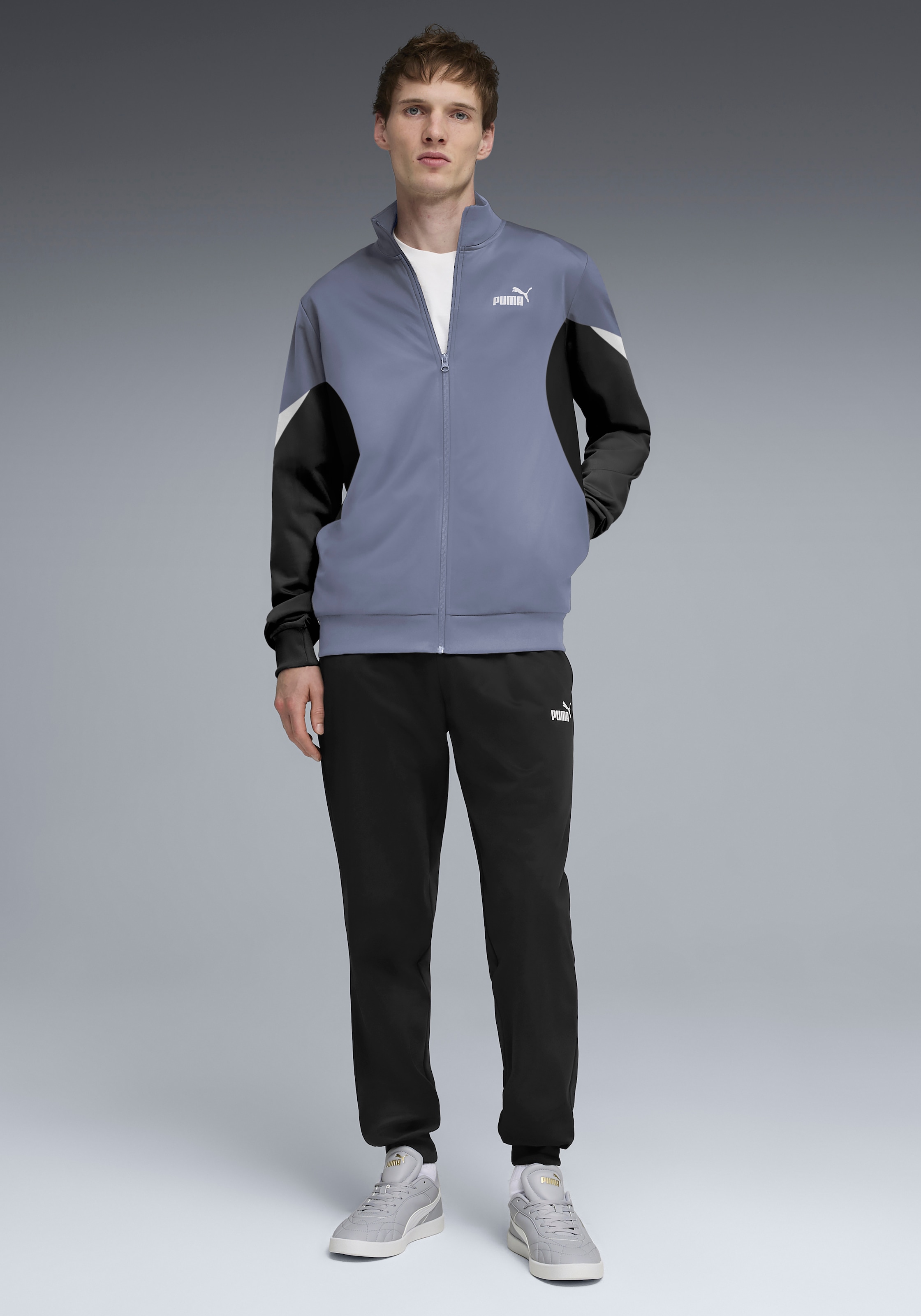 PUMA Trainingsanzug »ESS BLOCK POLY SUIT« 2 tlg. für entspannte Tage, für vielseitige Aktivitäten