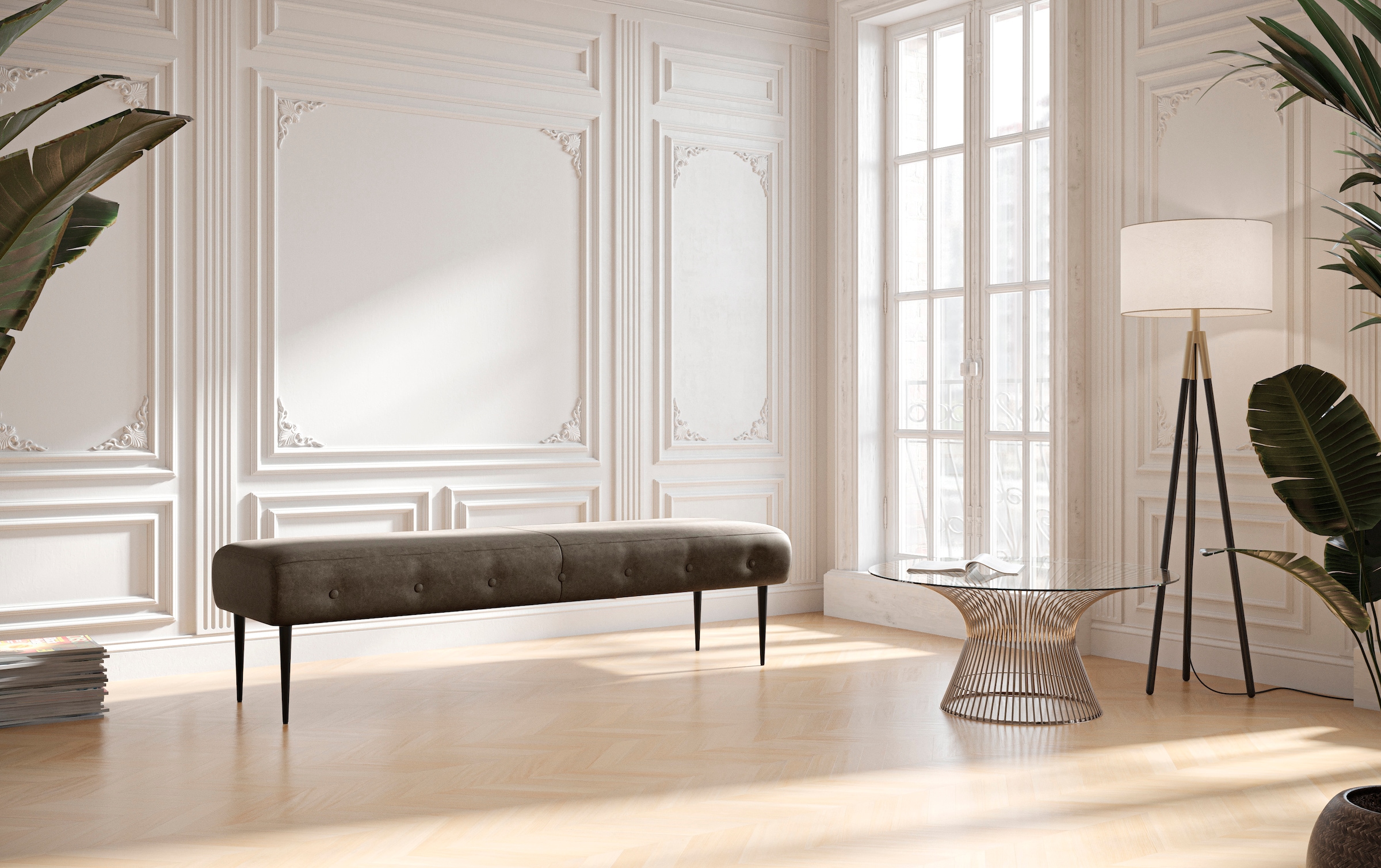 Home affaire 3-Sitzer »Amber« mit Knopfheftung,in verschieden Stoffarten