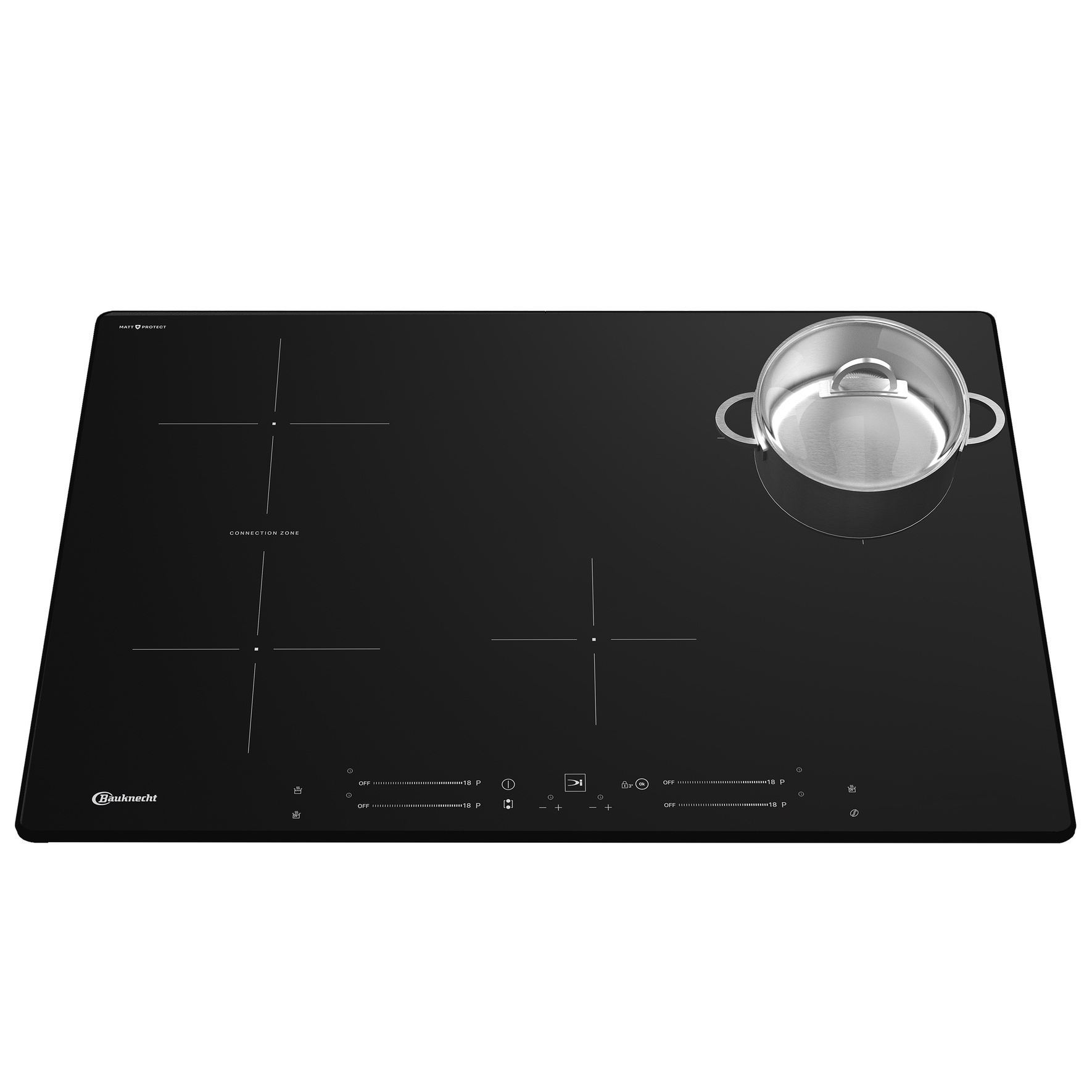 BAUKNECHT Induktions-Kochfeld »BS 2577B BM« MattProtect kombiniert verstärktes Mattglas mit kratzfester Oberfläche