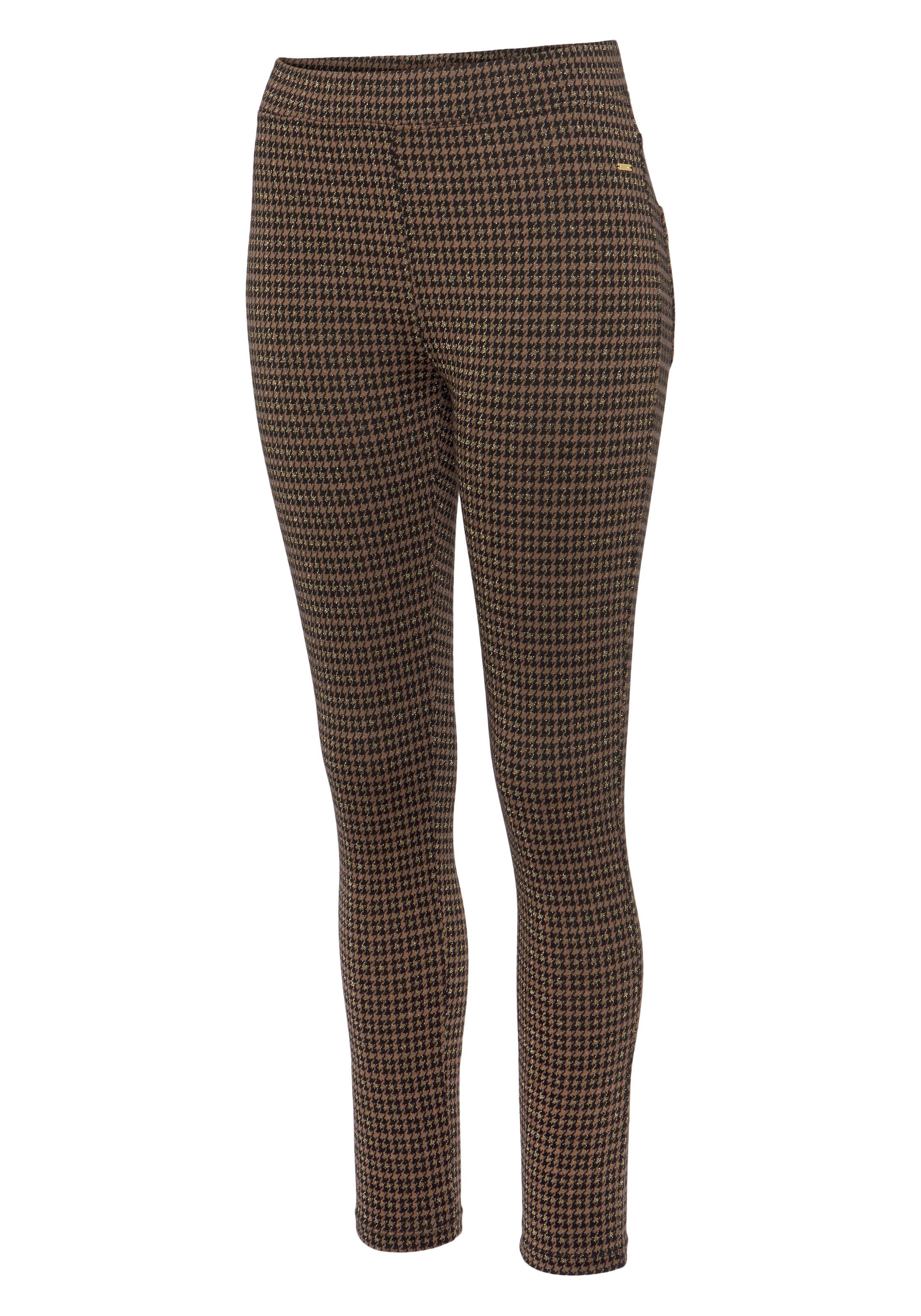 LASCANA Leggings, mit glitzerndem Hahnentritt Muster