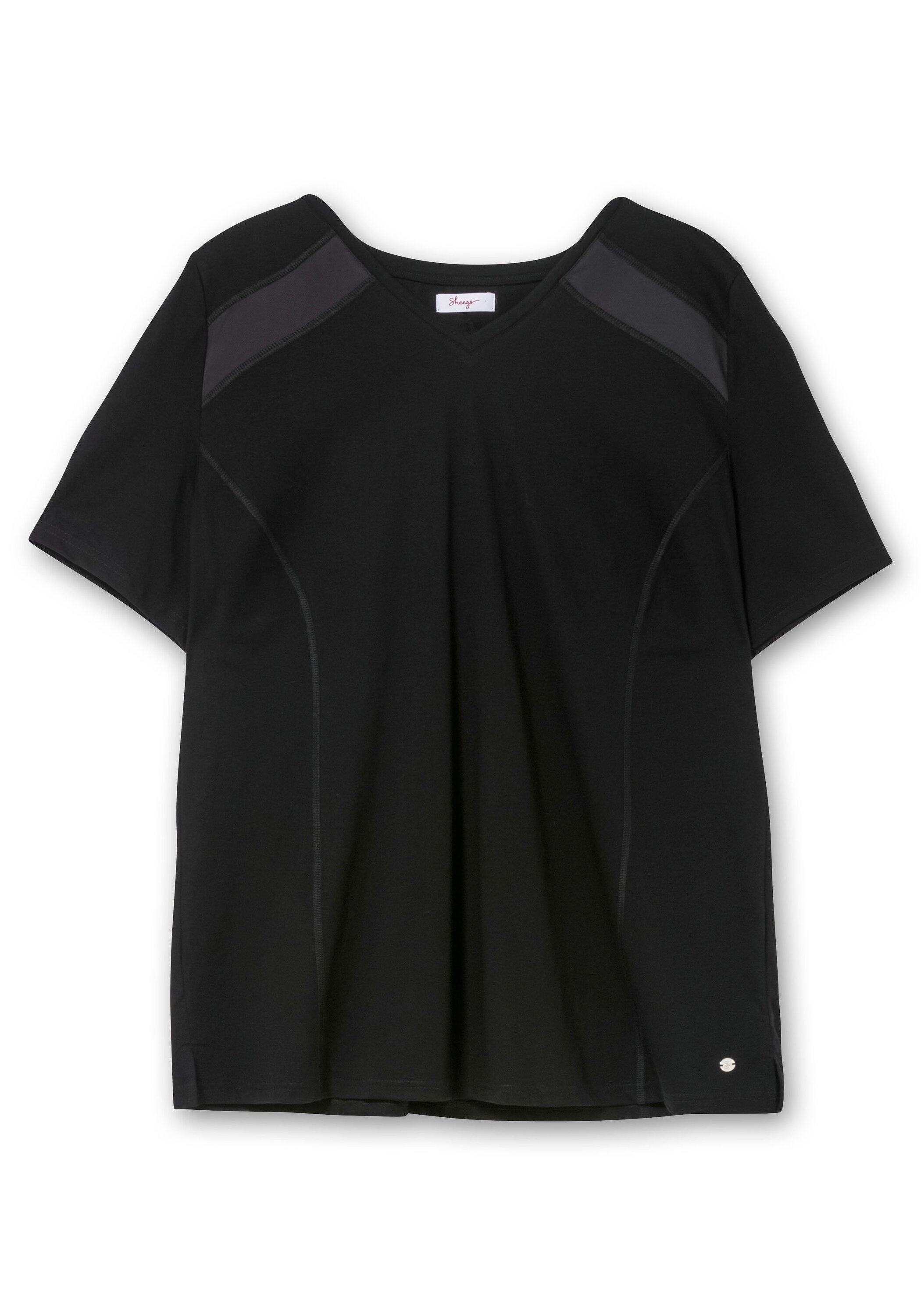 Sheego Funktionsshirt »Sportshirt atmungsaktive Qualität, mit Mesh-Einsätzen«