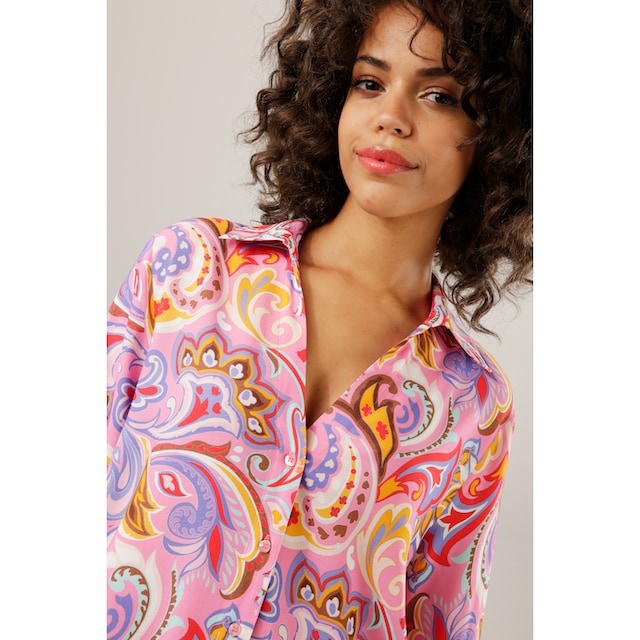 Aniston CASUAL Hemdbluse, graphische Paisley-Muster - jedes Teil ein Unikat  bei ♕