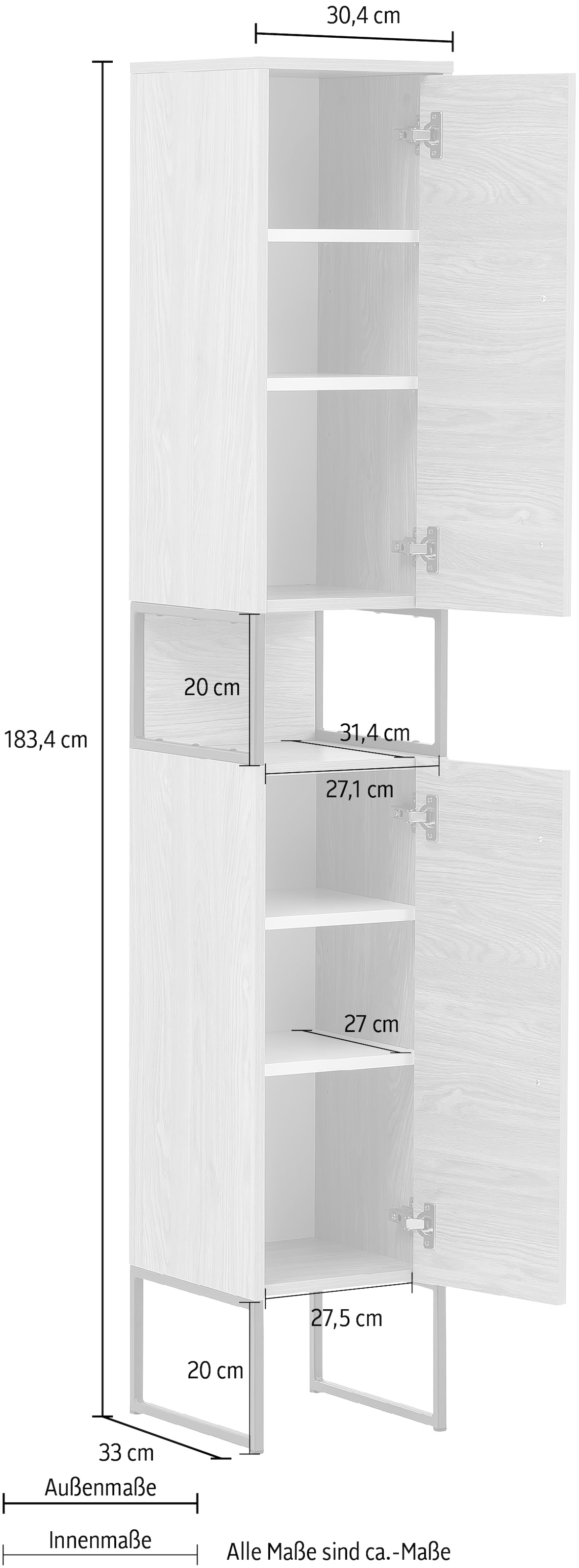 Schildmeyer Hochschrank »Limone«