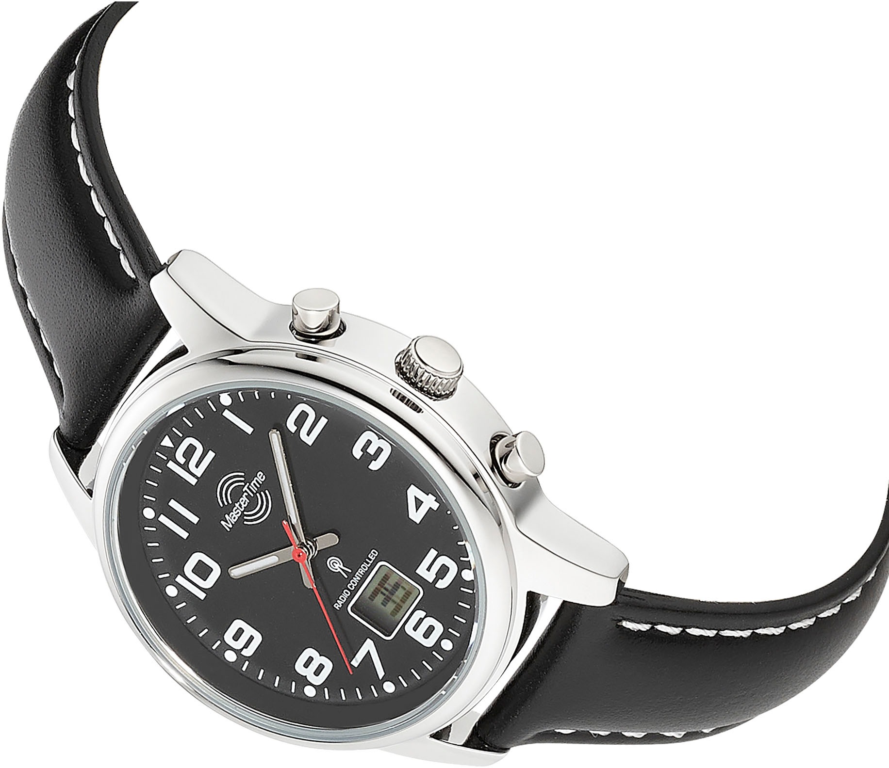 MASTER TIME Funkuhr »Super Power«, Armbanduhr, Quarzuhr, Damenuhr, Datum, Leuchtzeiger