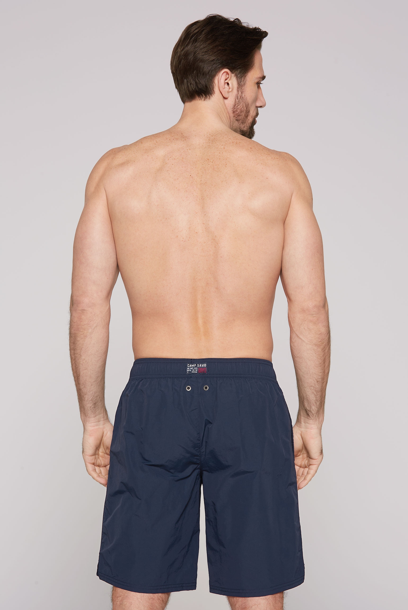 CAMP DAVID Badeshorts mit Logo Schriftzug