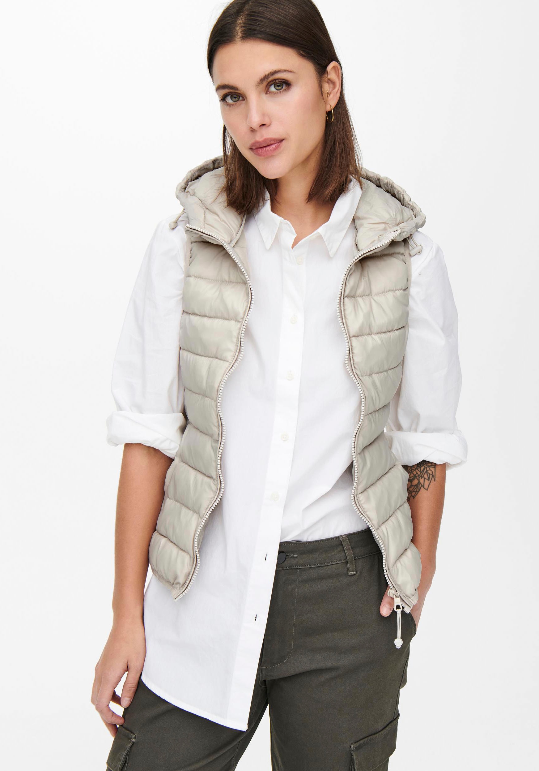 ONLY Steppweste »ONLNEWTAHOE HOOD WAISTCOAT OTW NOOS«