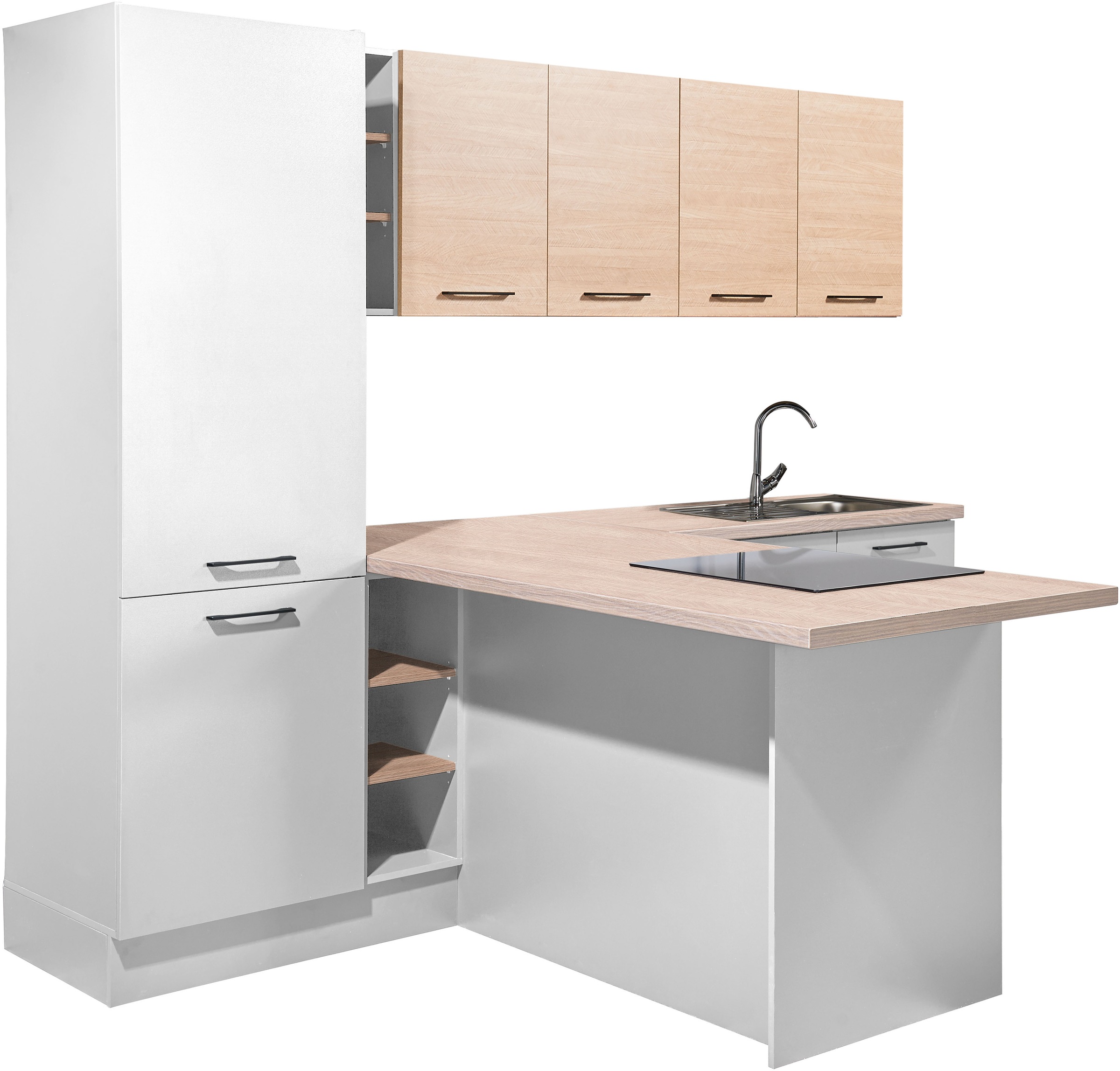 BASIC by Balculina Küchenzeile »Girona B/H/T 265x211x200 cm« Breite 265cm, wahlweise mit E-Geräte, Softclose