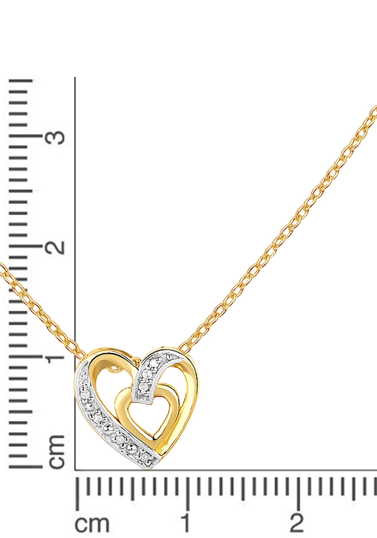 Firetti Kette mit Anhänger »Schmuck Geschenk, Herz«, mit Diamanten