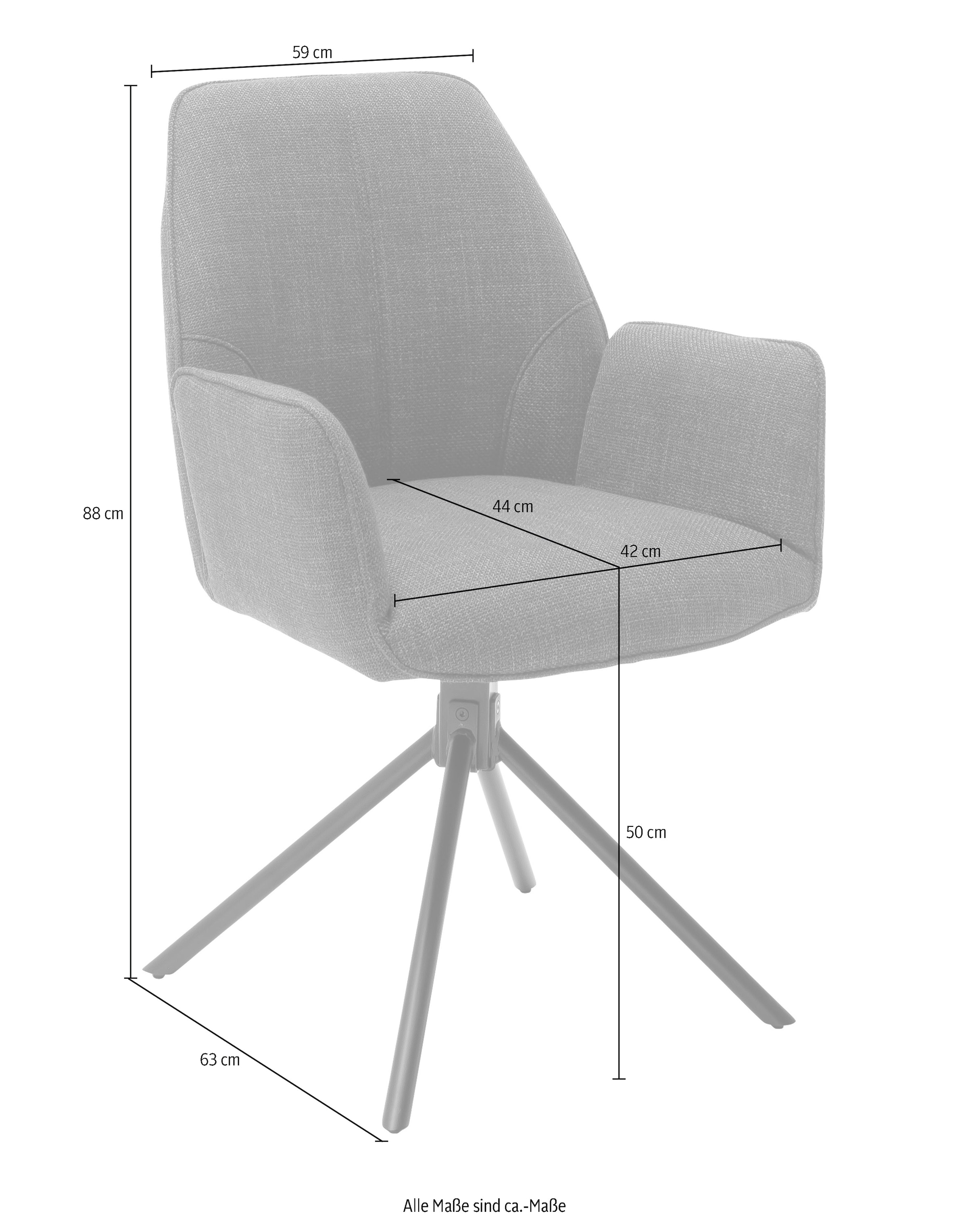 MCA furniture 4-Fußstuhl »Pemba«, (Set), 2 St., 2er-Set, 180°drehabr mit  Nivellierung, Stuhl belastbar bis 120 kg auf Rechnung bestellen | Universal. at