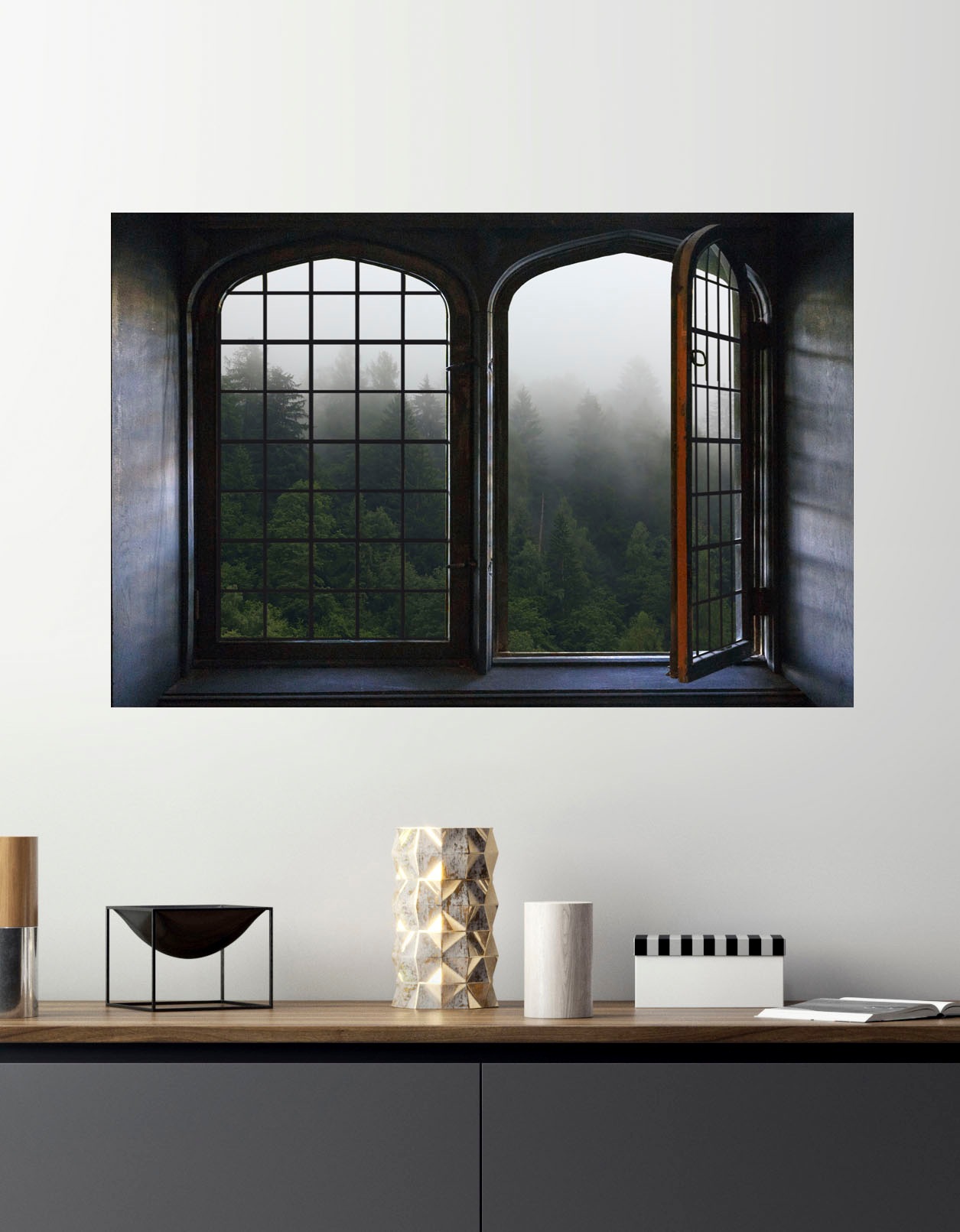 queence Wandsticker »Nebel«, Wandsticker, Wandbild, selbstklebend, 3D, Fenster