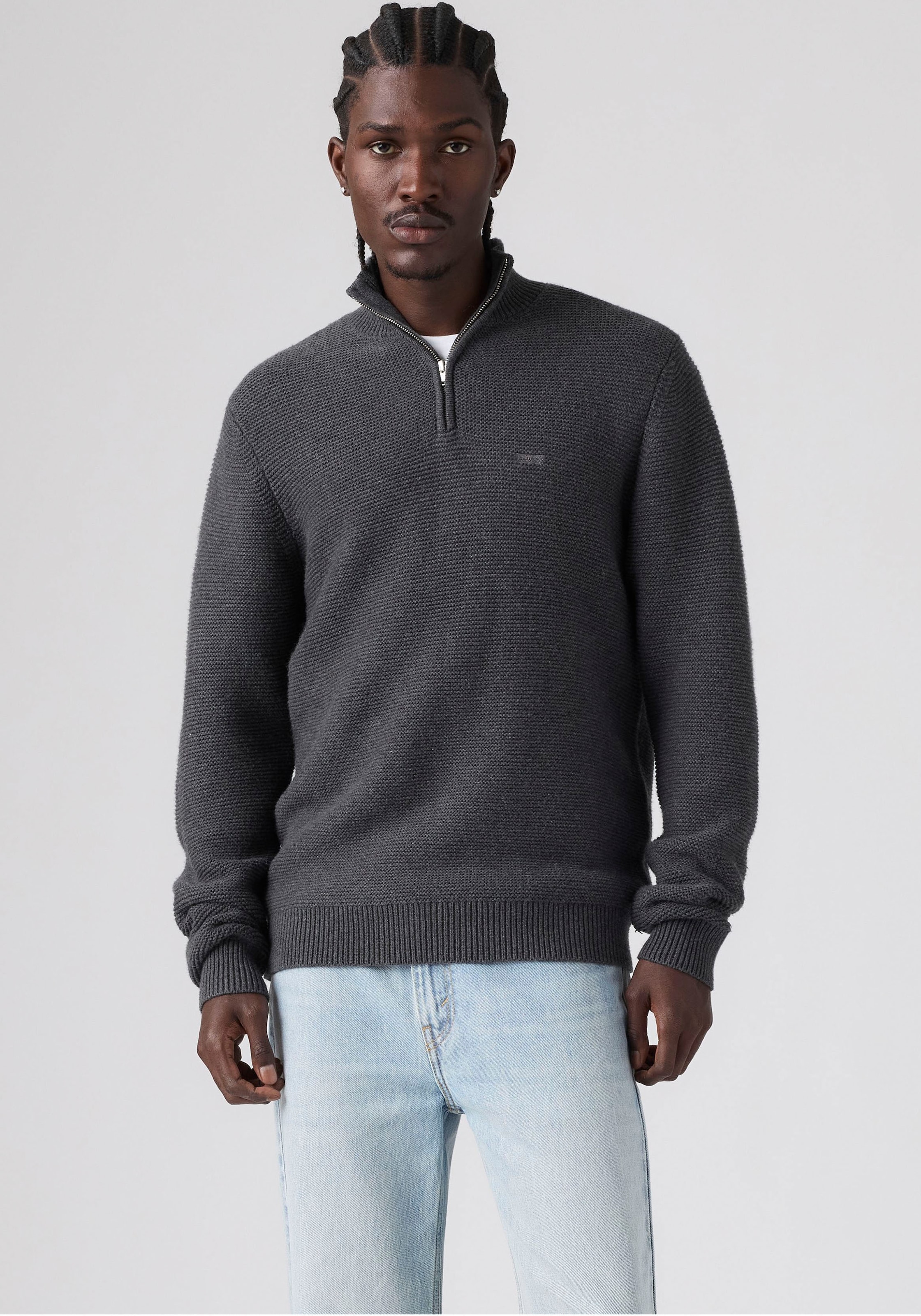 Levi's® Strickpullover »HM QUARTER ZIP SWEATER« mit Zipper und Struktur