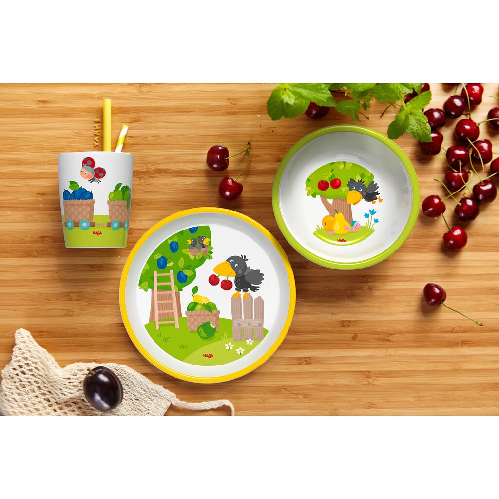 Haba Kindergeschirr-Set »Obstgarten«, (Set, 3 tlg.)