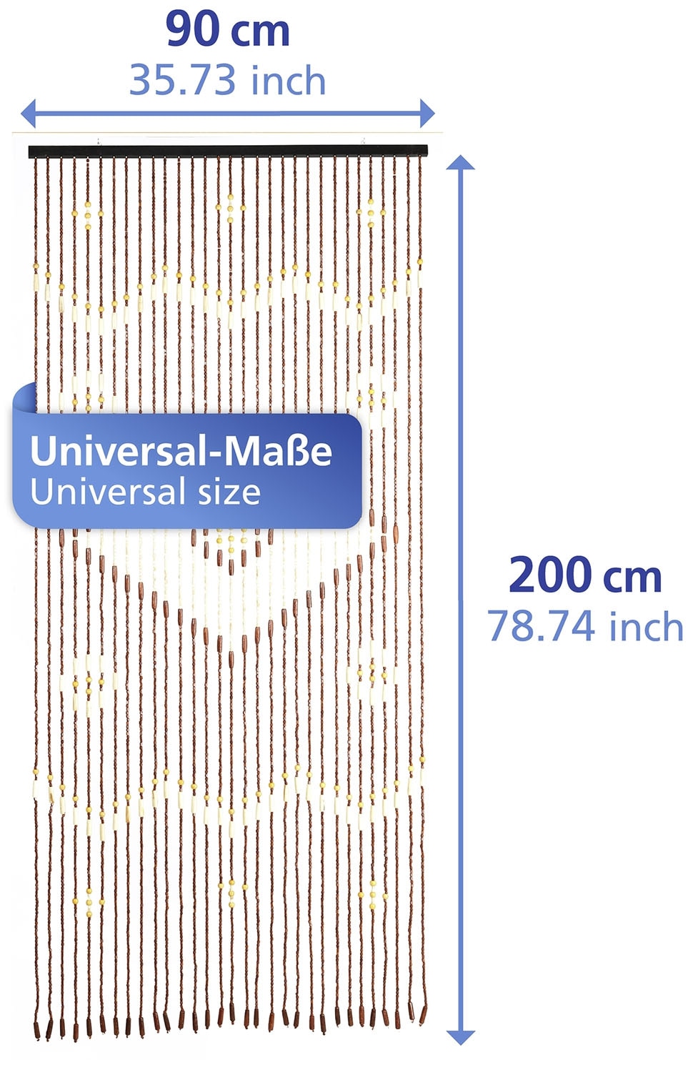 Maximex Insektenschutz-Vorhang »Türvorhang - Holzperlen« 1 Stk. tlg. Insekten- und Sichtschutz aus Bambus, für Balkon oder Terrasse