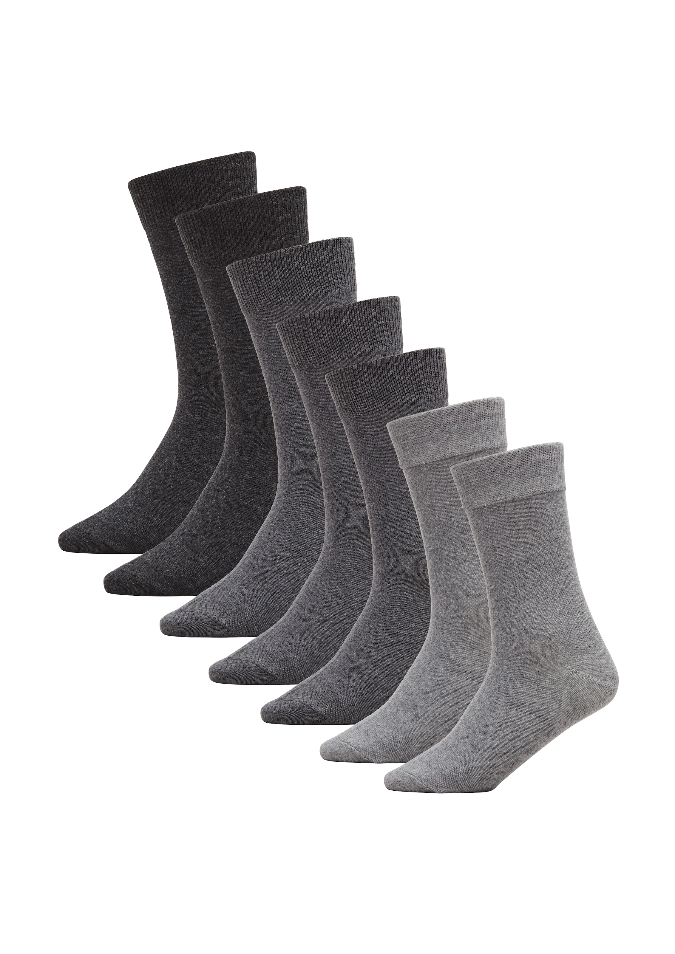 s.Oliver Sneakersocken »essentials«, (7 Paar), mit nahtlosem Zehenbereich