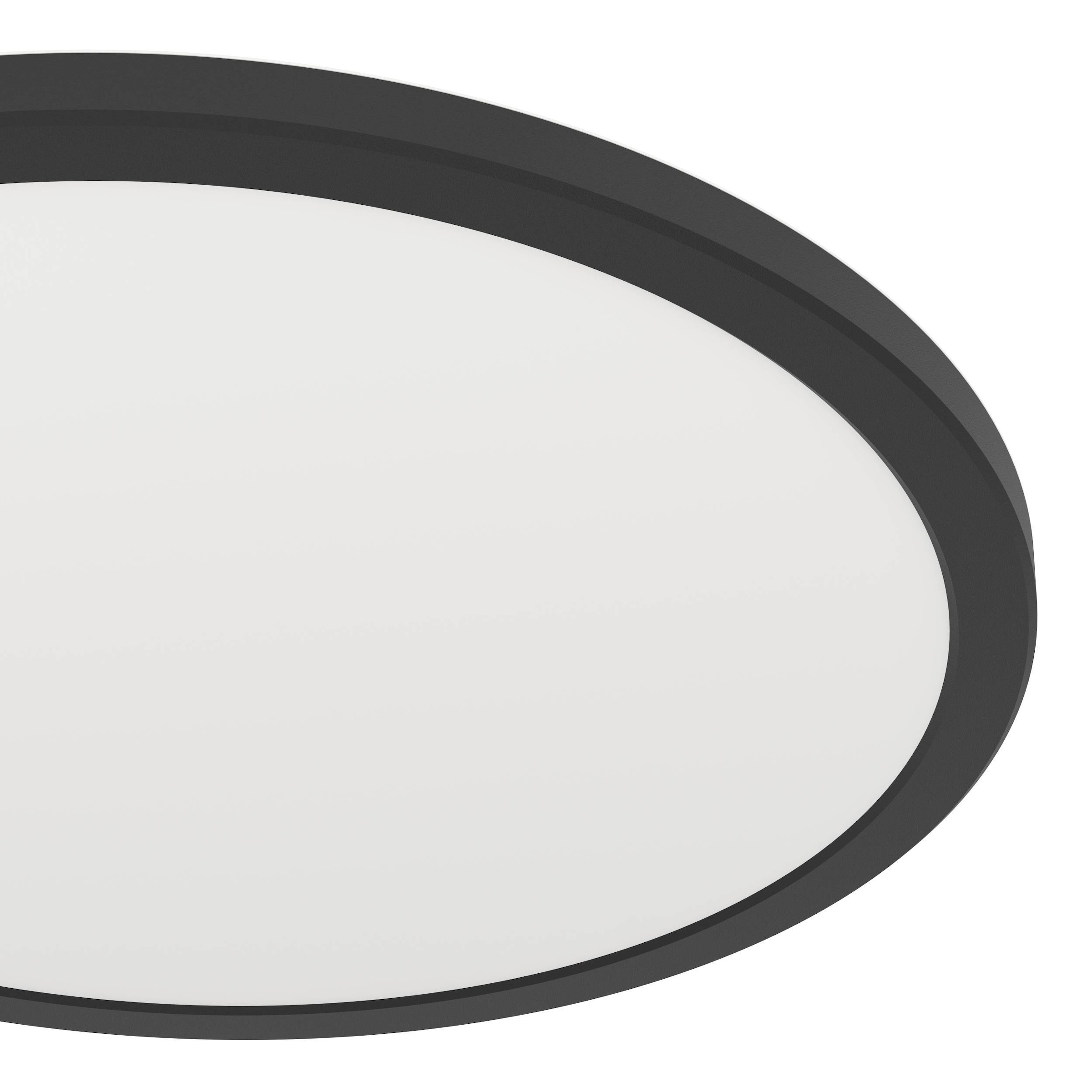 EGLO Deckenleuchte »Rovito-R Deckenlampe, Deckenbeleuchtung, Badlampe, Kunststoff, IP44« LED-Modul 1 Stk. Kaltweiß | Neutralweiß | Warmweiß Wand-/Deckenleuchte - H3 x Ø38,9 cm - schwarz - 18,5W inkl.