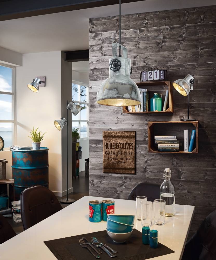 EGLO Wandstrahler »BARNSTAPLE«, 1 flammig, Leuchtmittel E27 | ohne Leuchtmittel, Wandspot aus Stahl, schwenkbar, exkl. E27 (max. 40W), Lampe, Spot