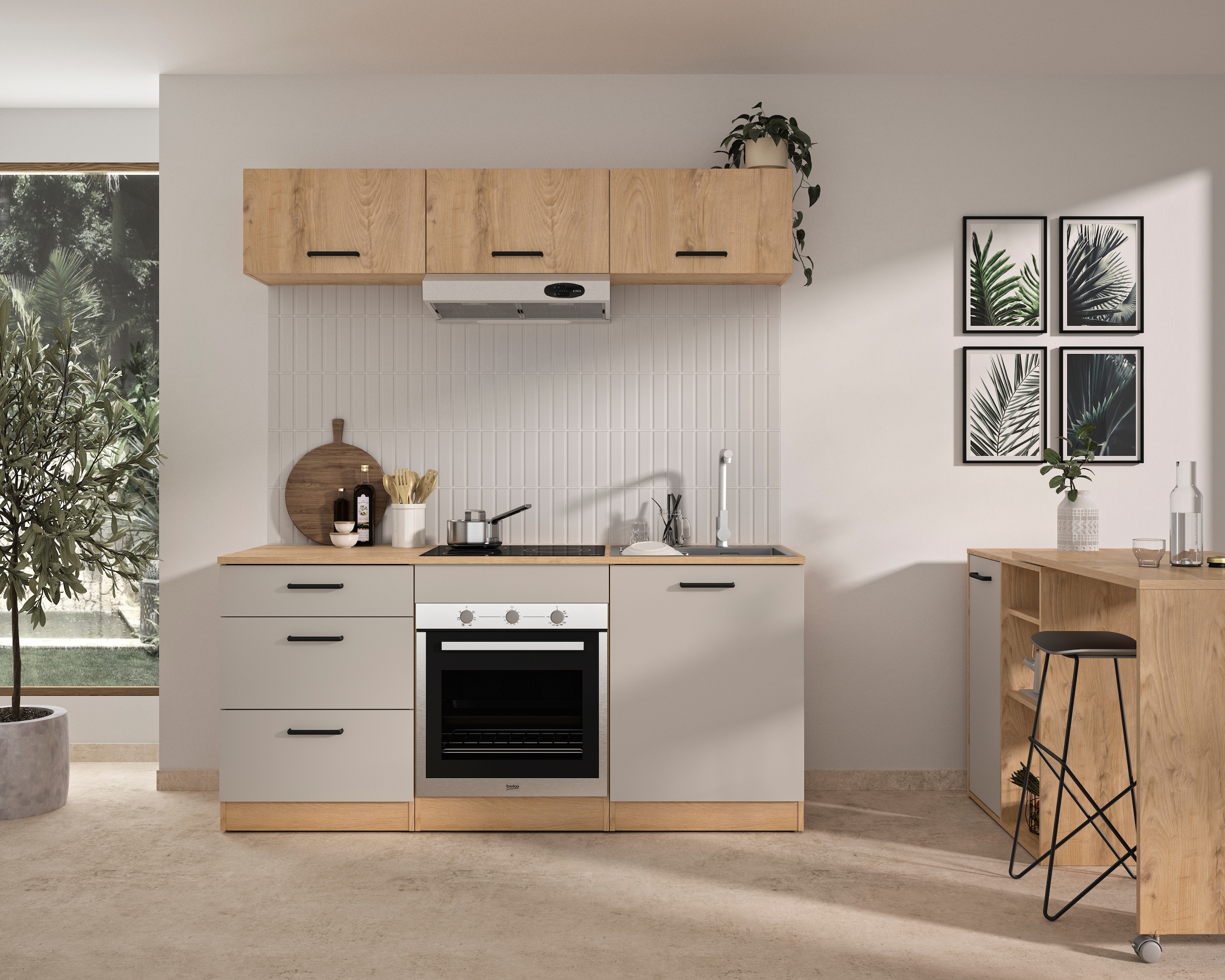 Gami Küchenzeile »Set B  B180 ALPAGA« Set,  Sehr praktisch und funktional.