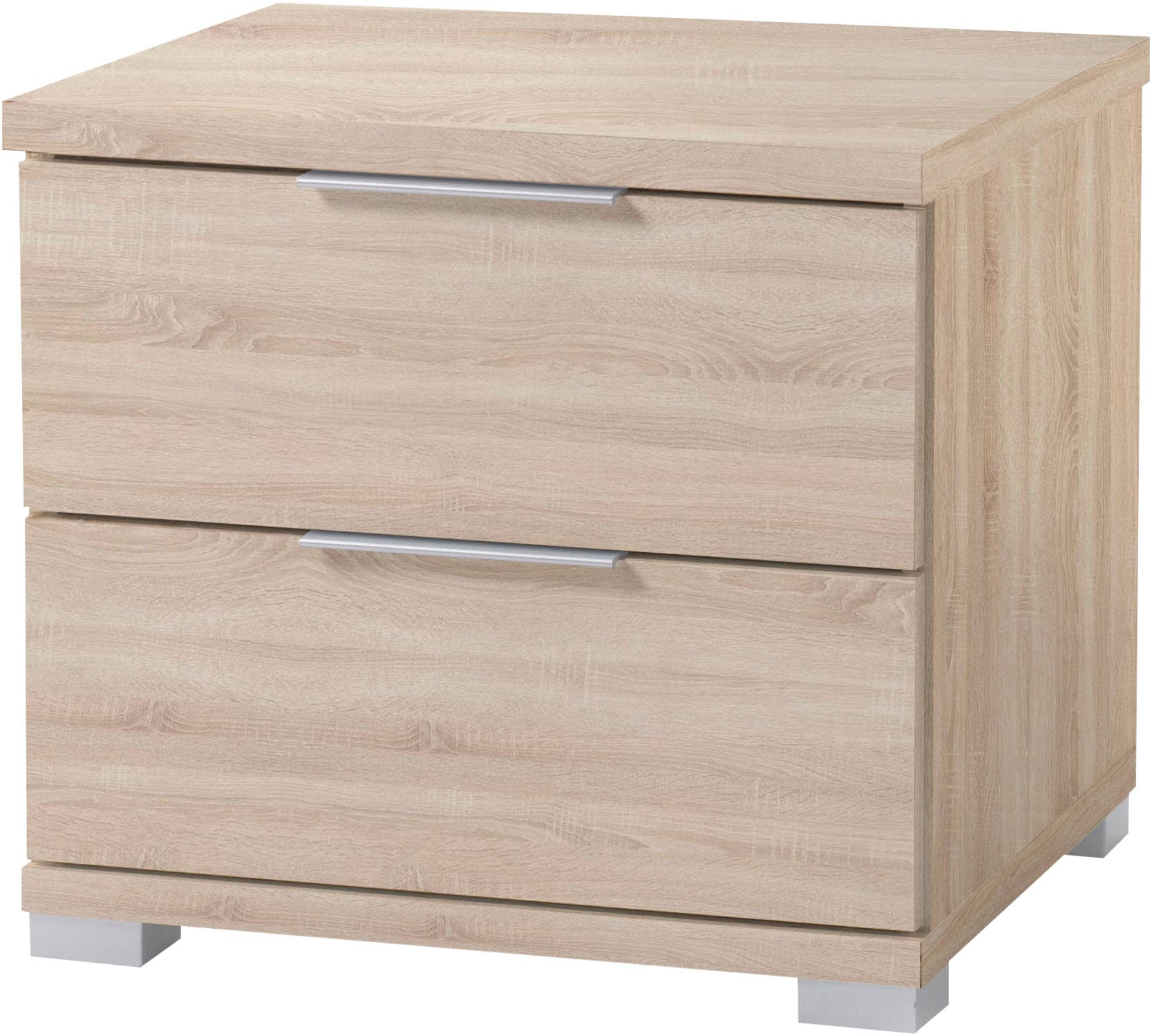 Schlafkontor Nachtkommode »Smilla Nachttisch, Nachtkonsole mit Schubkästen« Korpus melaminbeschichtet, silberfarbige oder schwarze Griffe