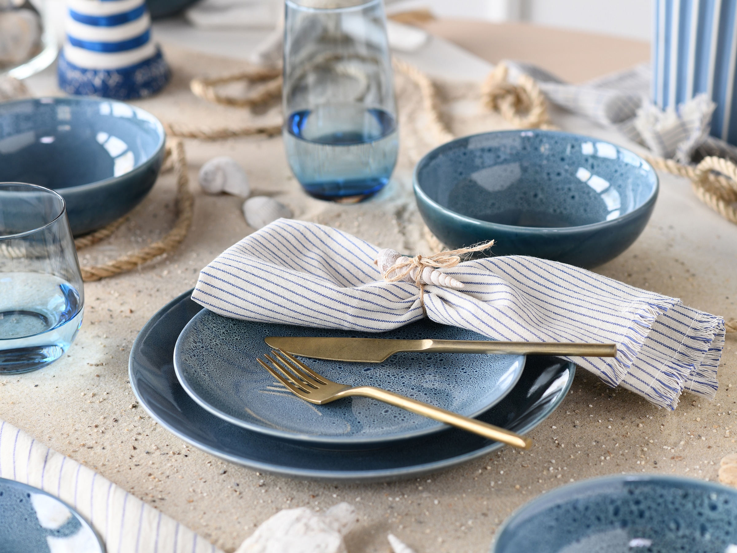 CreaTable Tafelservice »Geschirr-Set Reactive Nostalgic« Service, jedes Stück ist ein Unikat, 12 Teile, für 4 Personen