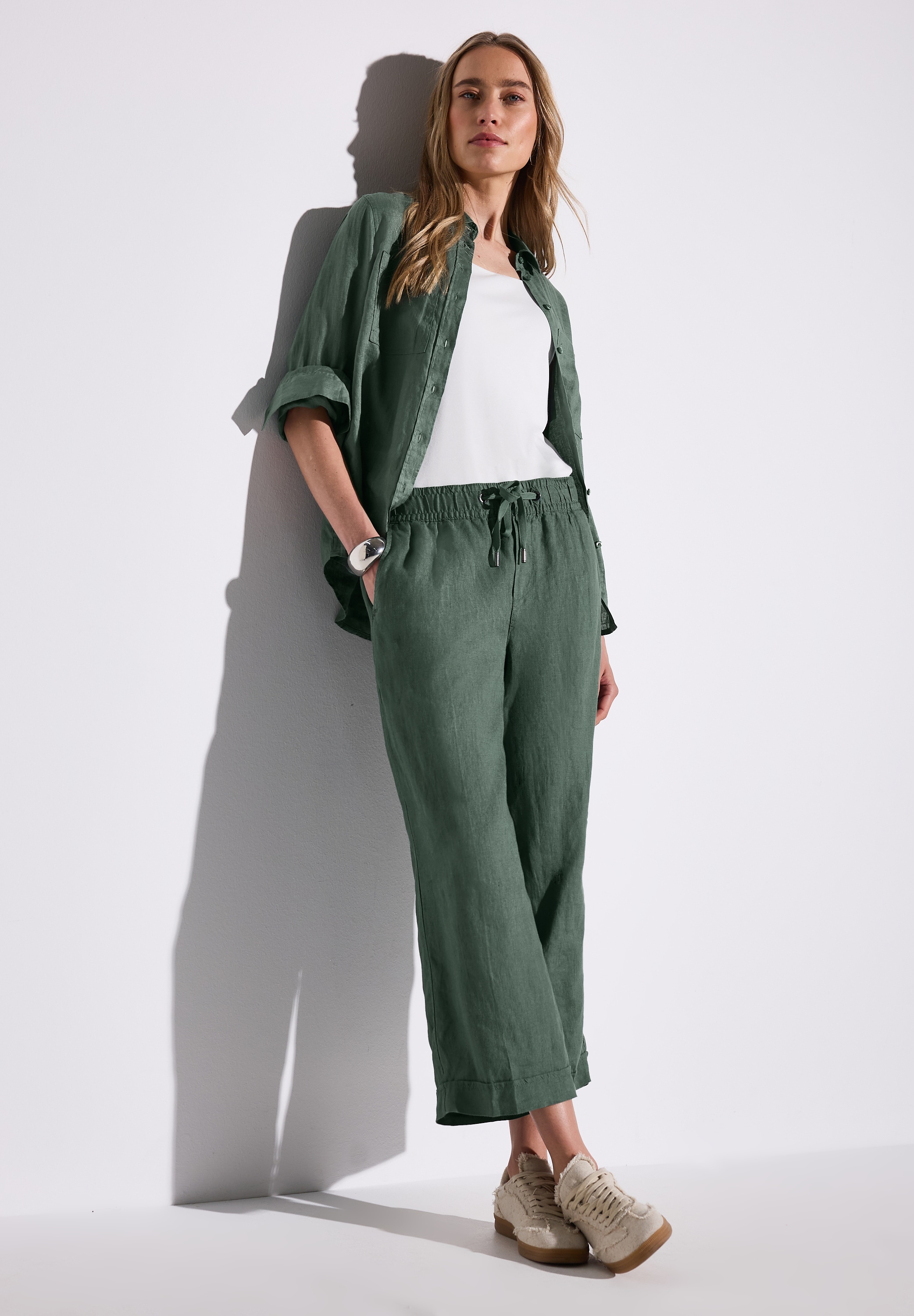 STREET ONE Culotte »Styel EMEE«, Sommerhose mit elastischem Bund mit Tunnelzug