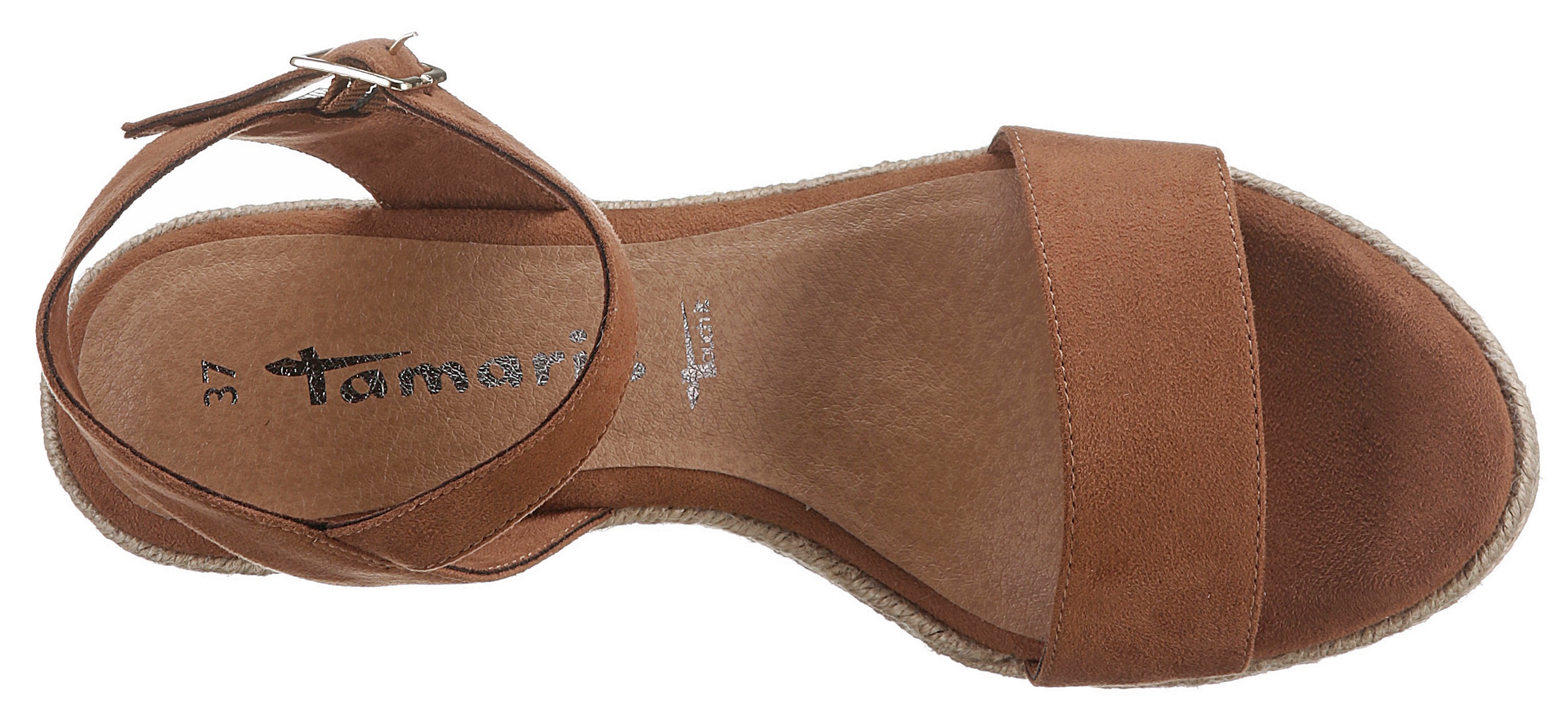 Tamaris Keilsandalette, Sommerschuh, Sandale, Keilabsatz, mit verstellbarem Riemchen