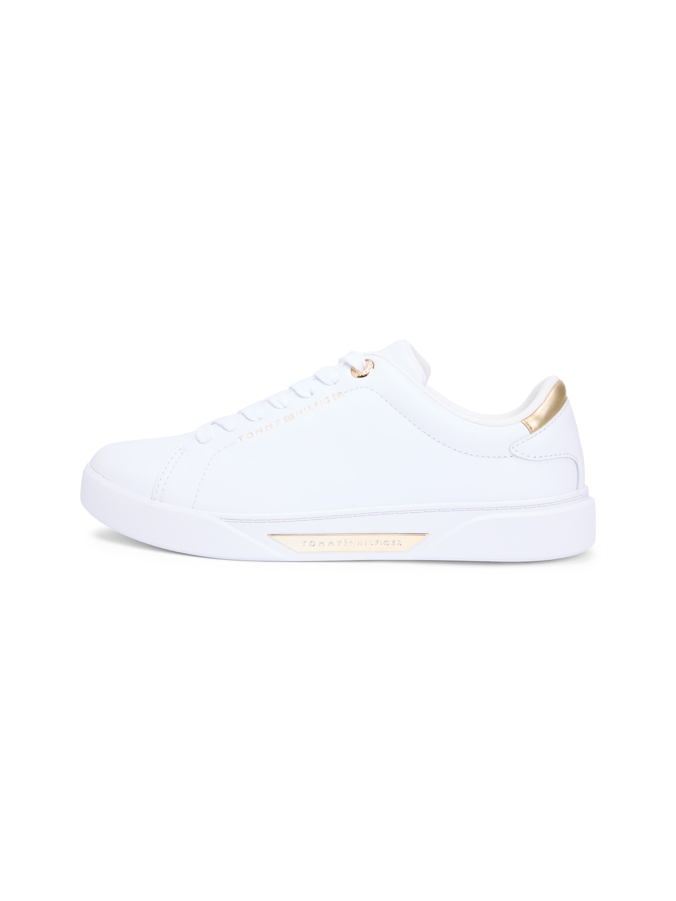 Tommy Hilfiger Plateausneaker »ESSENTIAL CHIC COURT SNEAKER«  , Freizeitschuh, Halbschuh, Schnürschuh, Logo-Applikation im Plateau