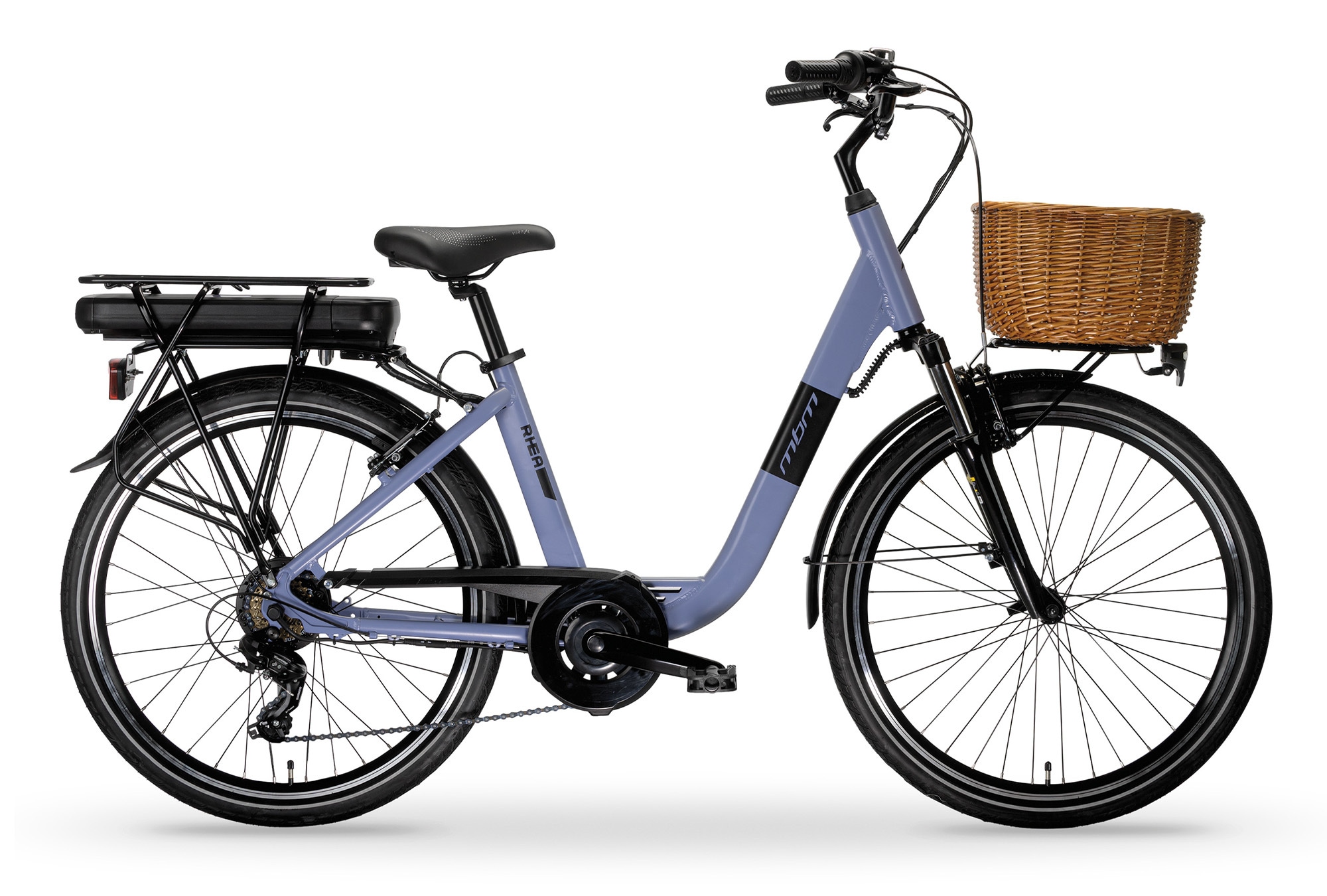 E-Bike »Elektro-Citybike RHEA 26 Zoll, blau«, Shimano