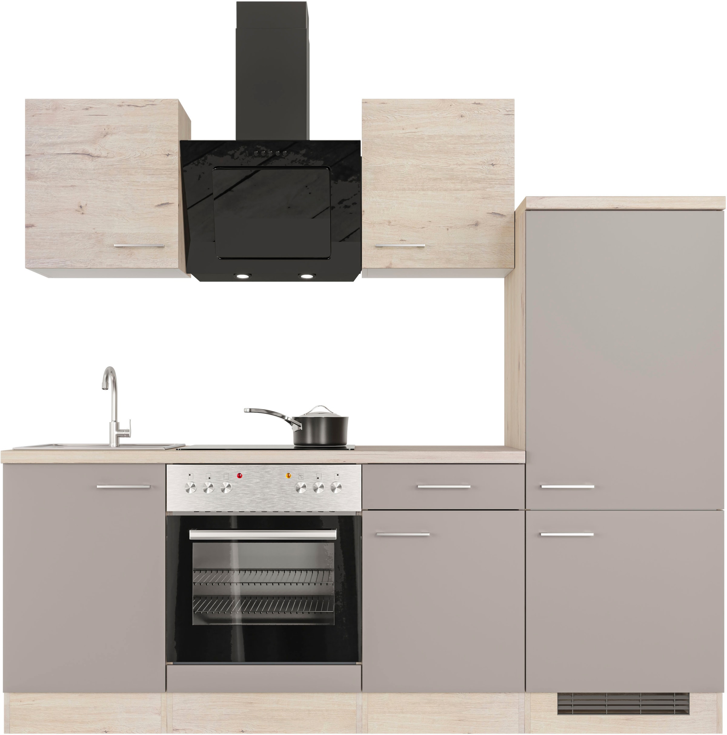 Flex-Well Küche »Riva«, mit E-Geräten, Breite 220 cm, in vielen  Farbvarianten erhältlich auf Rechnung bestellen