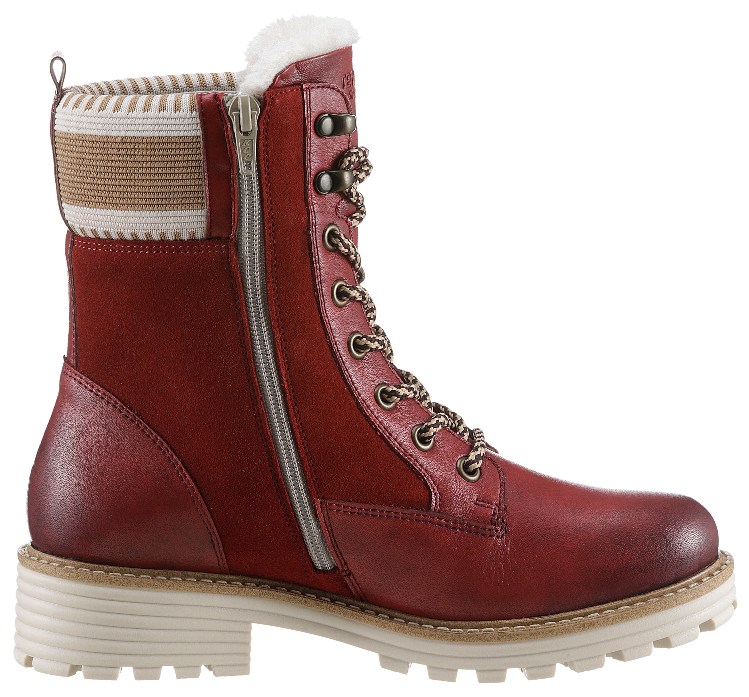 Remonte Winterboots »Elisabeth Hurley-Collection«, Schnürboots, Schnürstiefelette mit wasserabweisender TEX-Membran