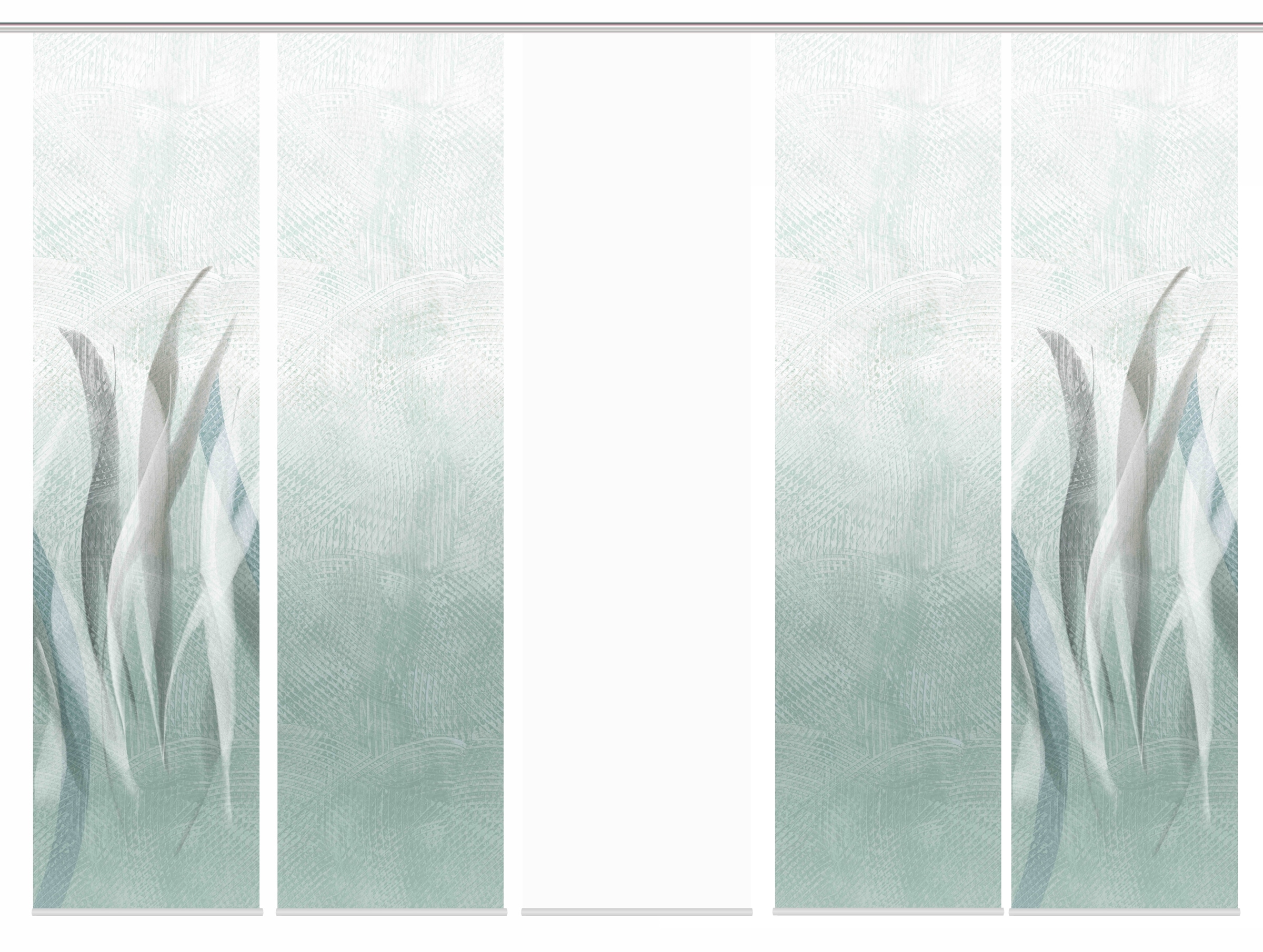 HOME WOHNIDEEN Schiebegardine »SIRALIO« Paneelwagen 5 Stk. tlg. SCHIEBEVORHANGSET,SEIDENOPTIK,DIGIDRUCK