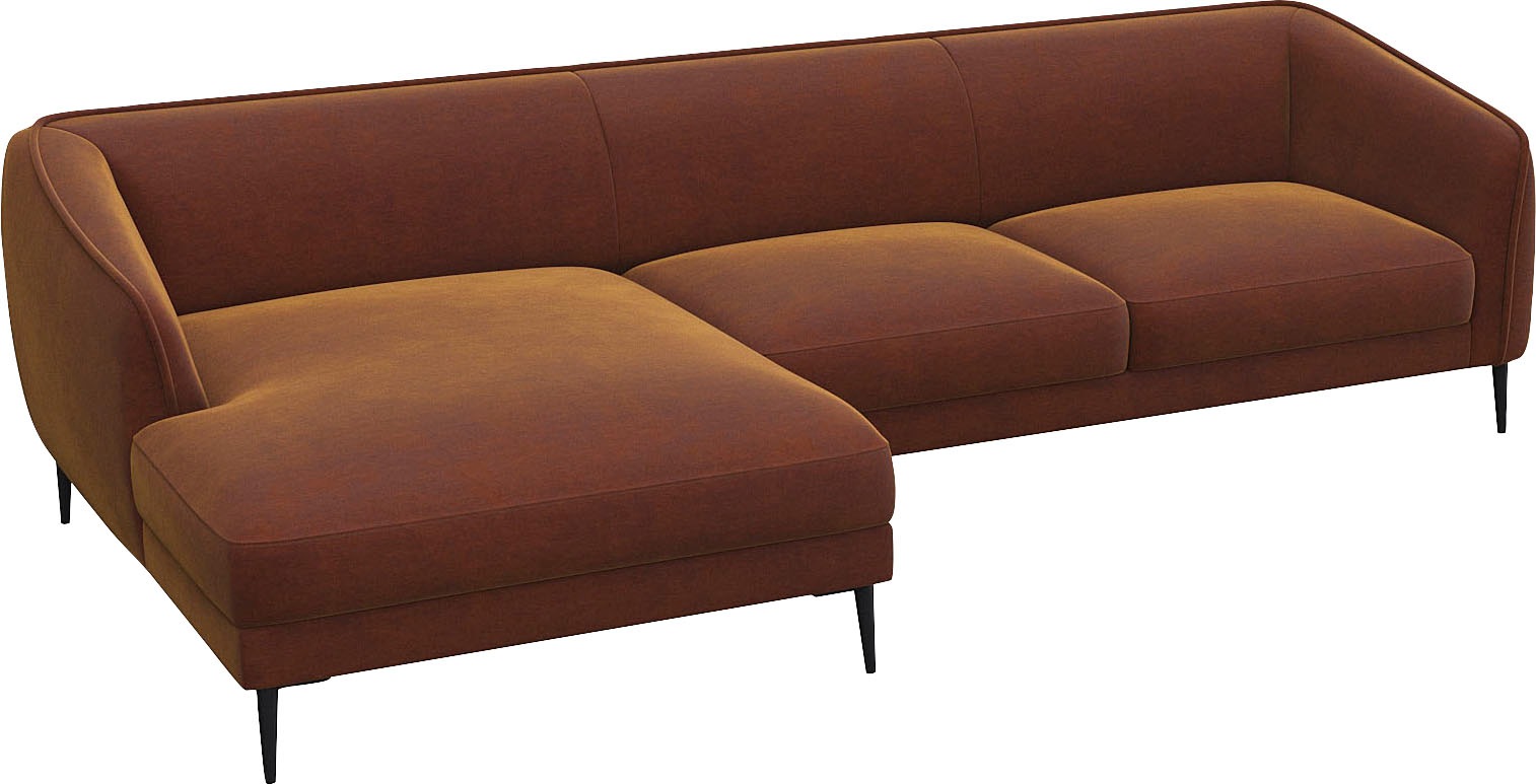 FLEXLUX Ecksofa »Belle Designsofa, L-Form, B/T 288/149 cm«, Skandinavisches Design, In hochwertiger Verarbeitung