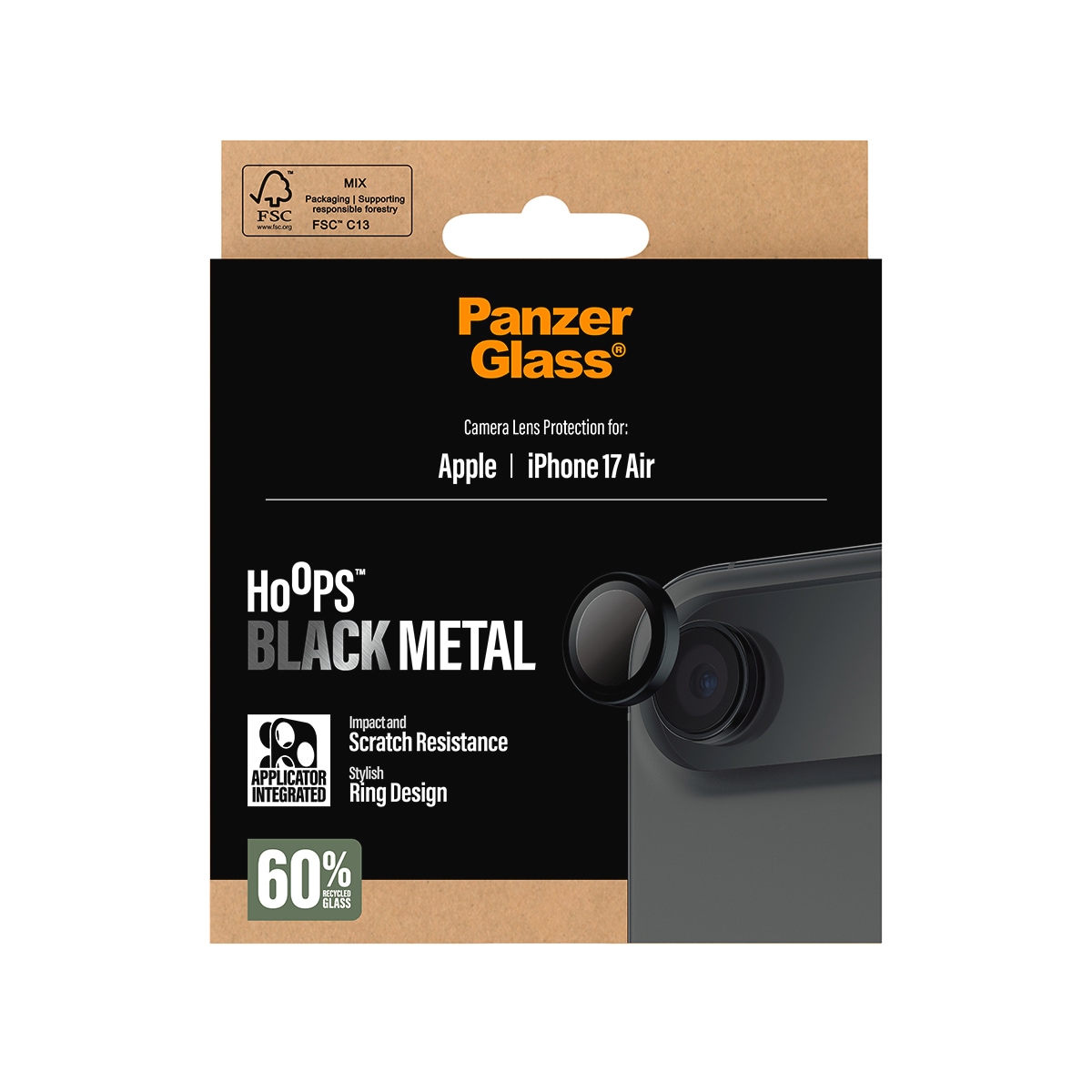 CARE by PanzerGlass Kameraschutzglas »Hoops Camera Lens Protector« für Apple iPhone Air Kameraschutz,Linsenschutz,Objektivschutz, kratz- & stoßfest