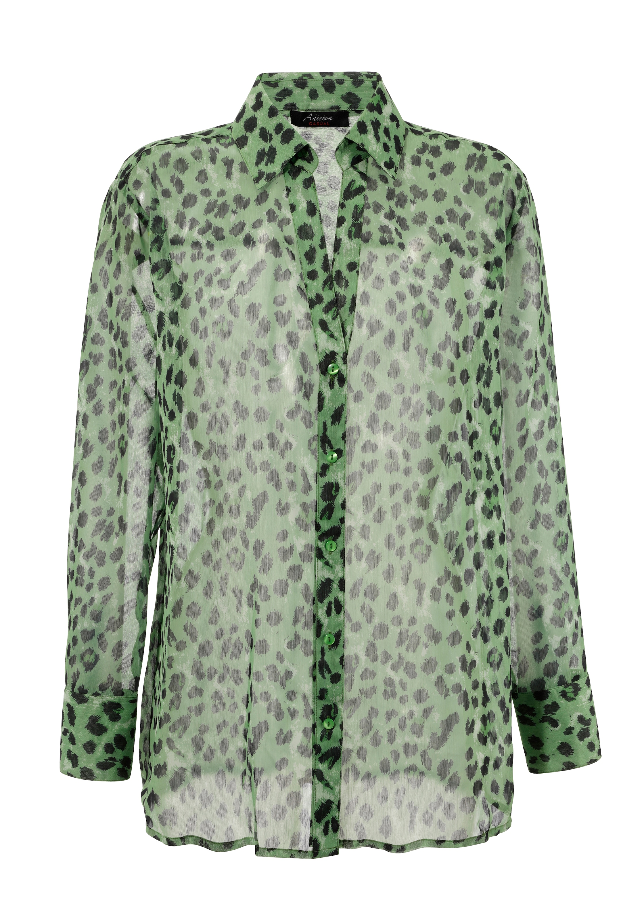 Aniston CASUAL Hemdbluse, mit trendfarbenem Animal-Print