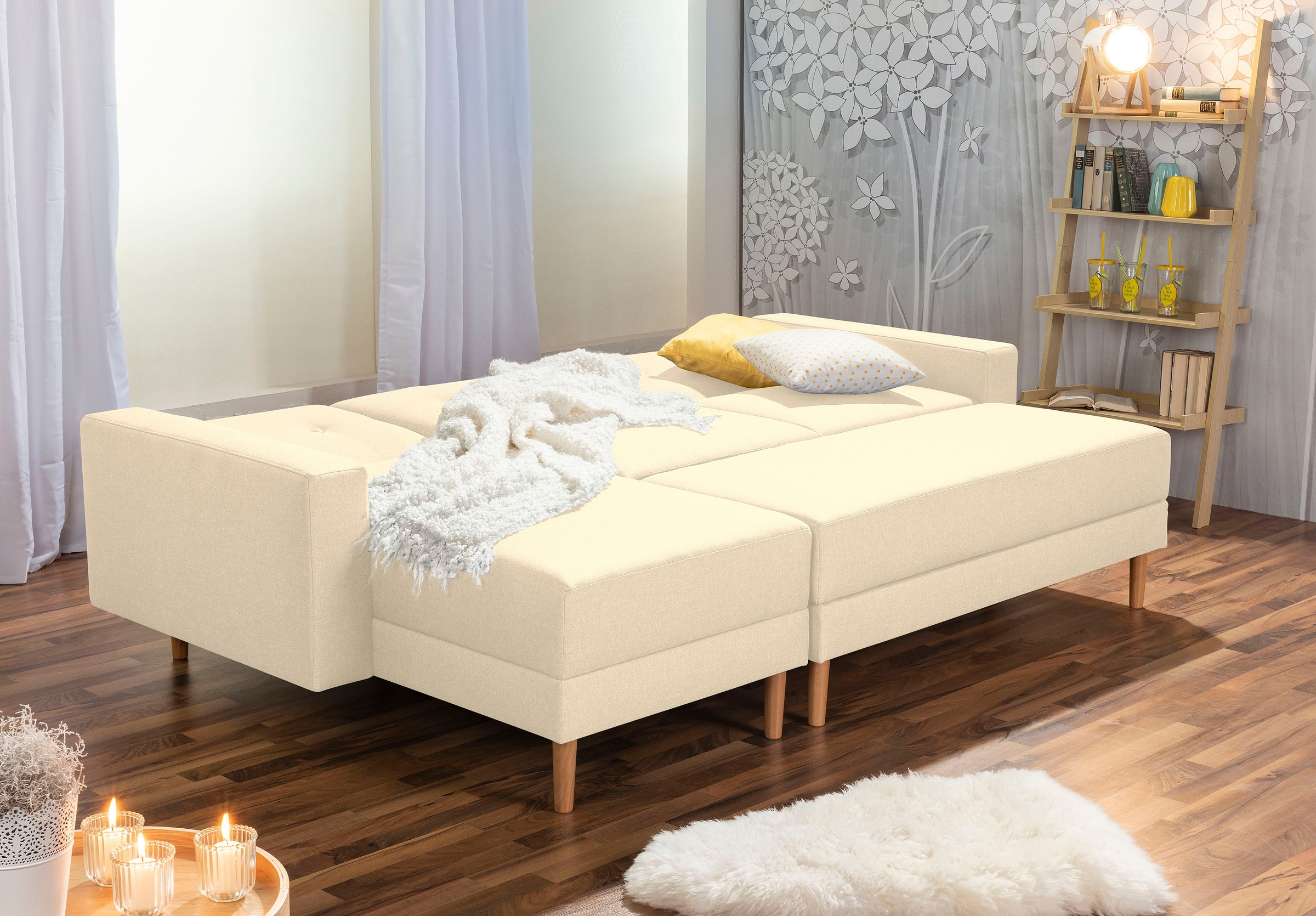 Max Winzer® Ecksofa »Just Chill kubisches Schlafsofa im skandinavischen Stil, bequem«, Recamiere links oder rechts montierbar, mit Rückenverstellung