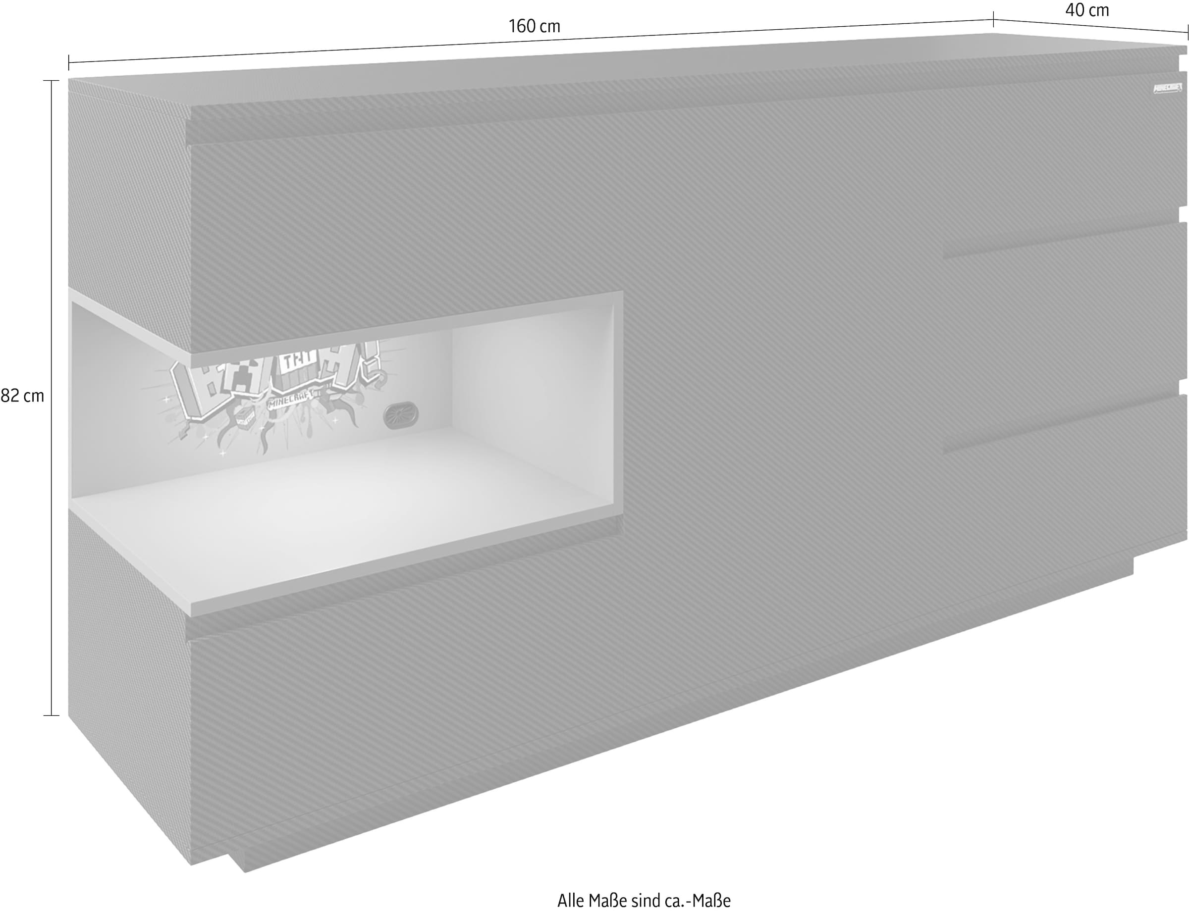 Phoenix Kommode »Minecraft Sideboard« inkl Beleuchtung
