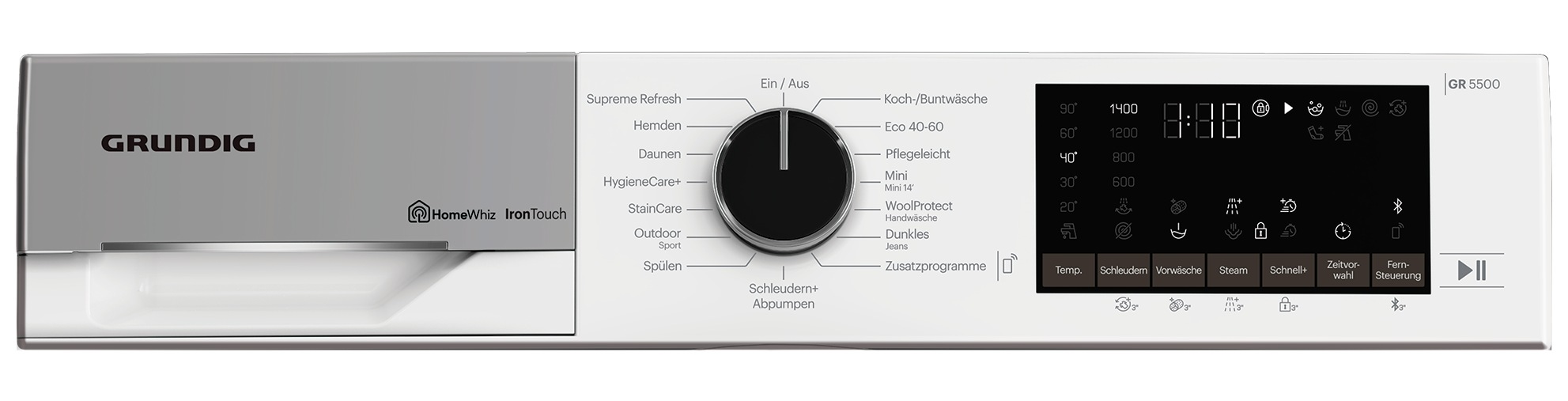 Grundig Waschmaschine »GW5P58415W1 7178579600«, 8 kg, 1400 U/min, WaterProtect