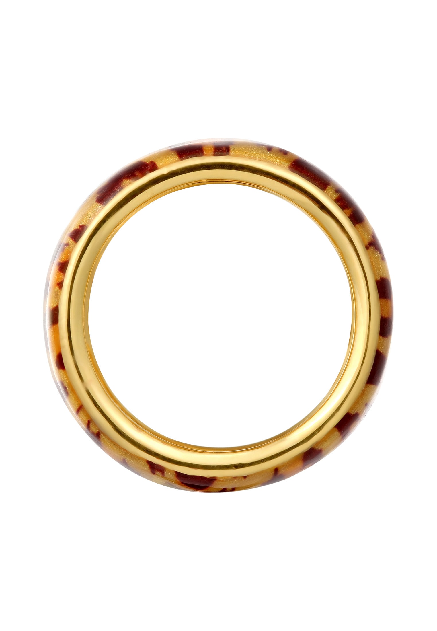 Elli Silberring »Ring Emaille Leopard 925 Sterling Silber vergoldet«