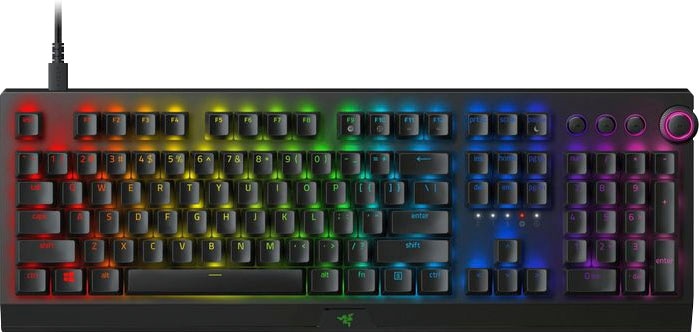 RAZER Gaming-Tastatur »BlackWidow V3 Pro - Grün Switch - DE«, (Multimedia-Tasten-Handgelenkauflage-USB-Anschluss-Ziffernblock)