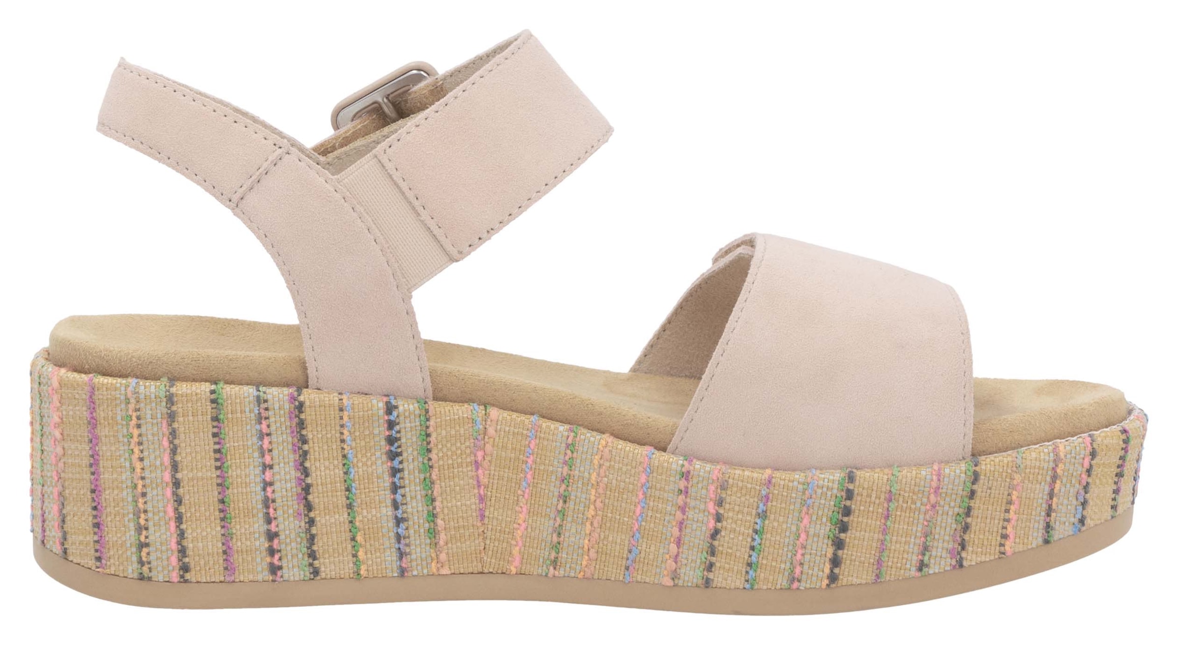 Remonte Sandalette »Elisabeth Hurley-Collection«, Keilabsatz, Sommerschuh, Riemchensandale mit bezogenem Plateau