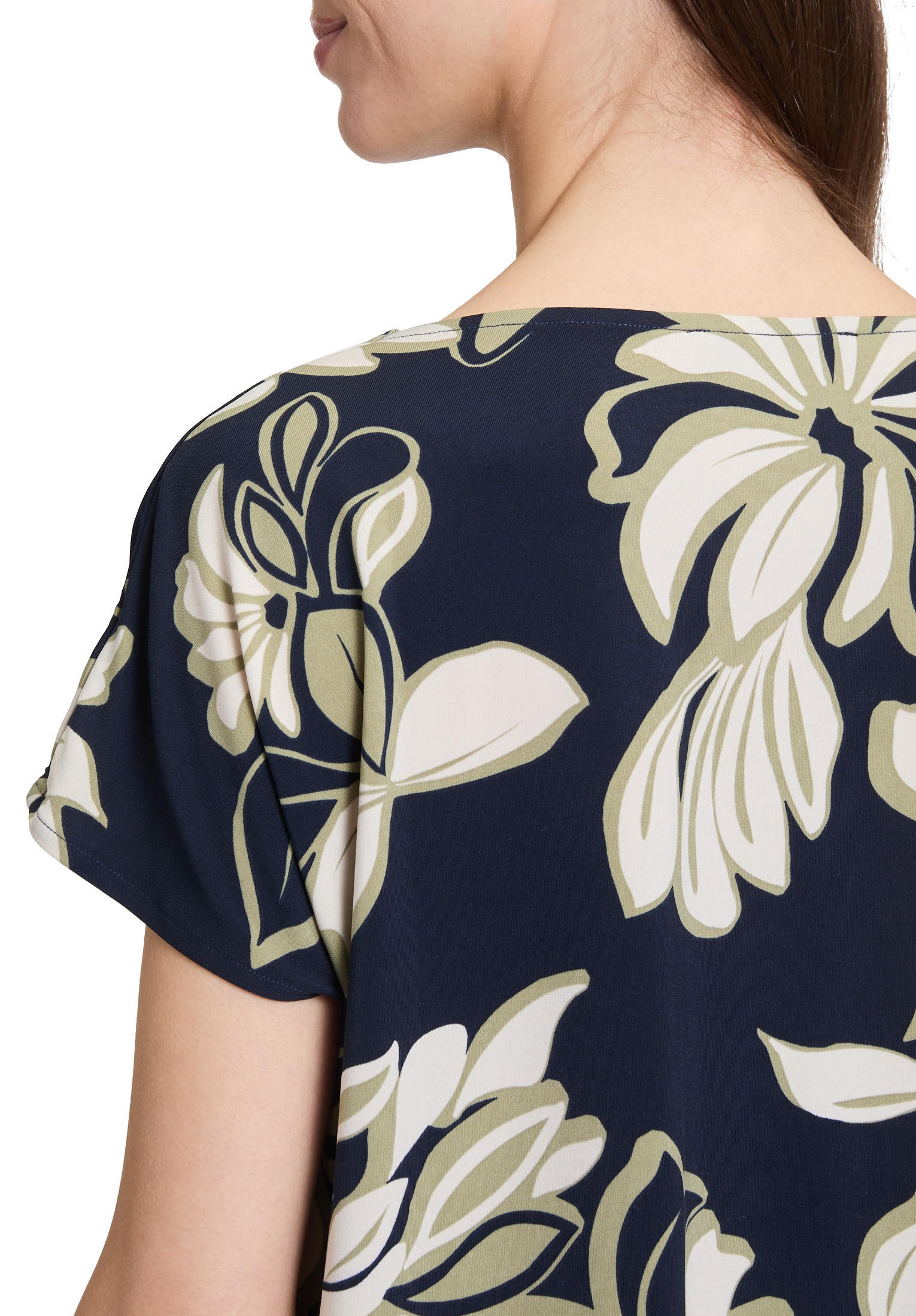 Betty Barclay Kurzarmshirt »Printshirt mit Wasserfallausschnitt«