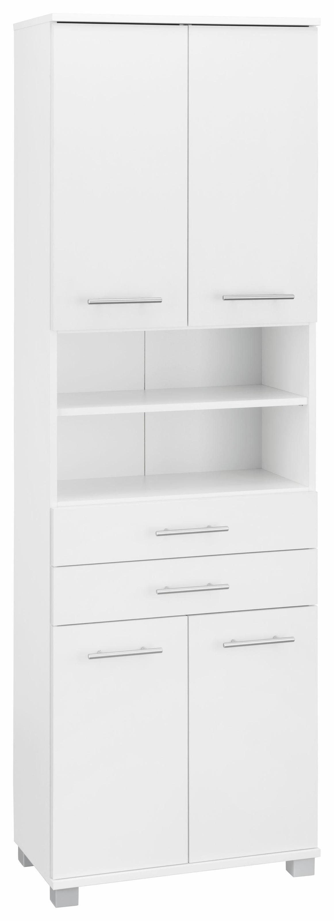 Schildmeyer Hochschrank »Emmi«, Breite 60 cm, Metallgriffe, mit 2 Schubkästen