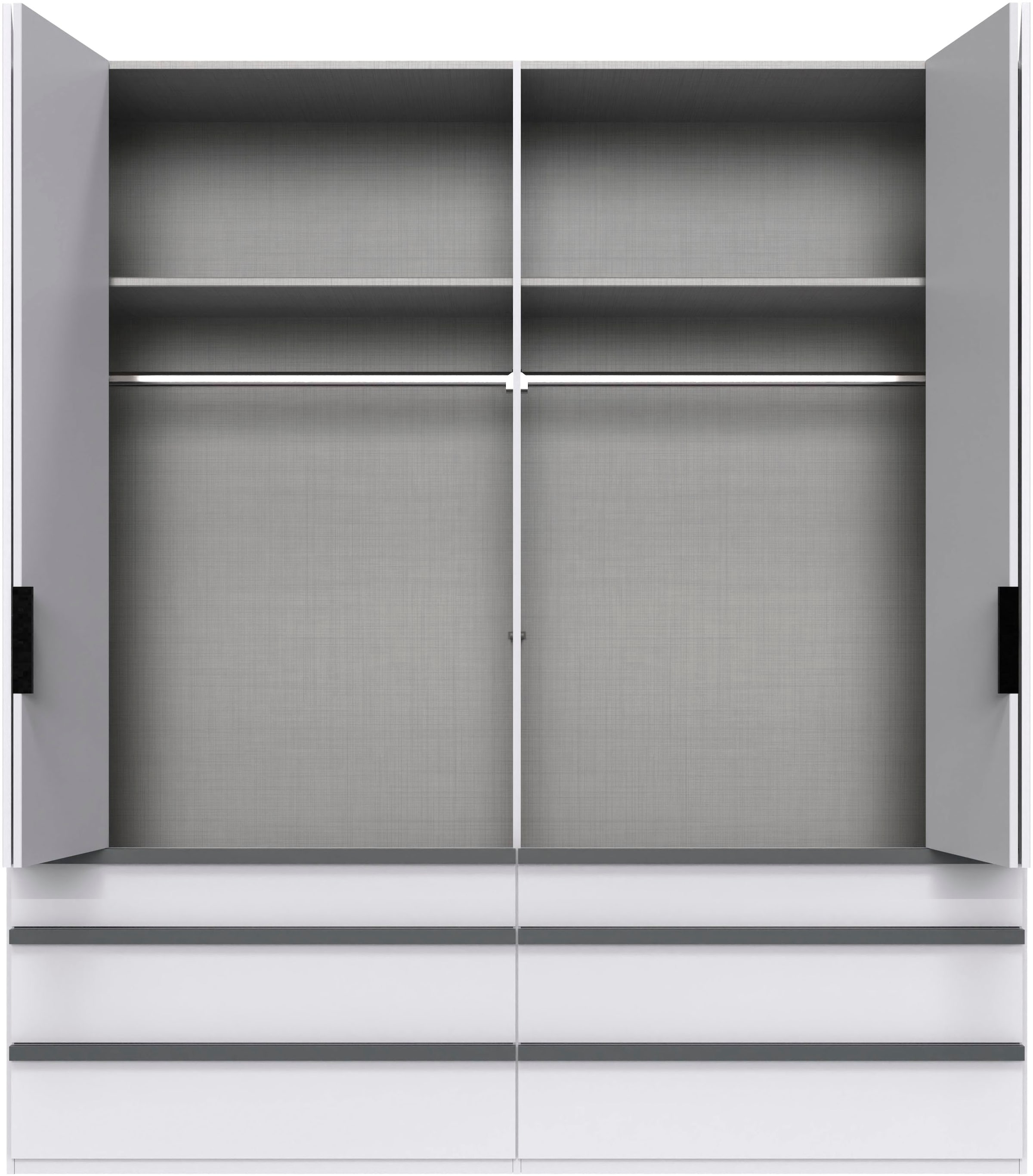 Wimex Falttürenschrank »Oxford by fresh to go, in 3 Breiten und 2 Höhen, Made in Germany«, (mit Schubladen, wahlweise mit oder ohne Spiegel), mit hochwertigen Falttüren für den perfekten Überblick