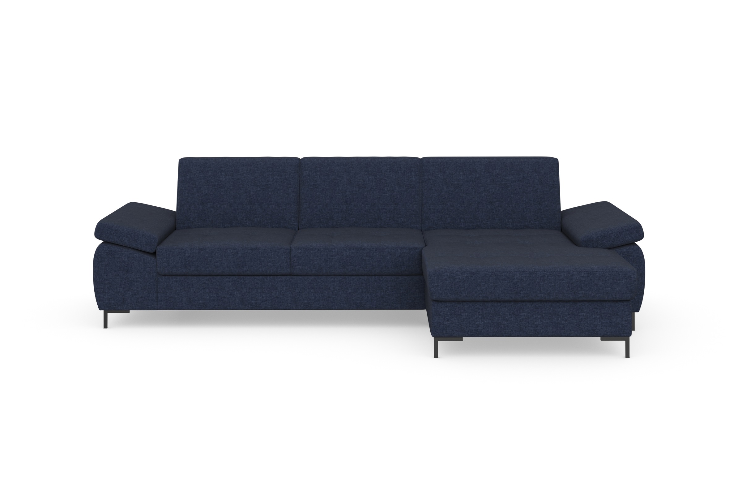 DOMO collection Ecksofa »Capelo, komfortabel, klare Linien zeichnen dieses Design aus, L-Form«, mit Armteilverstellung, wahlweise mit Bettfunktion, Federkern