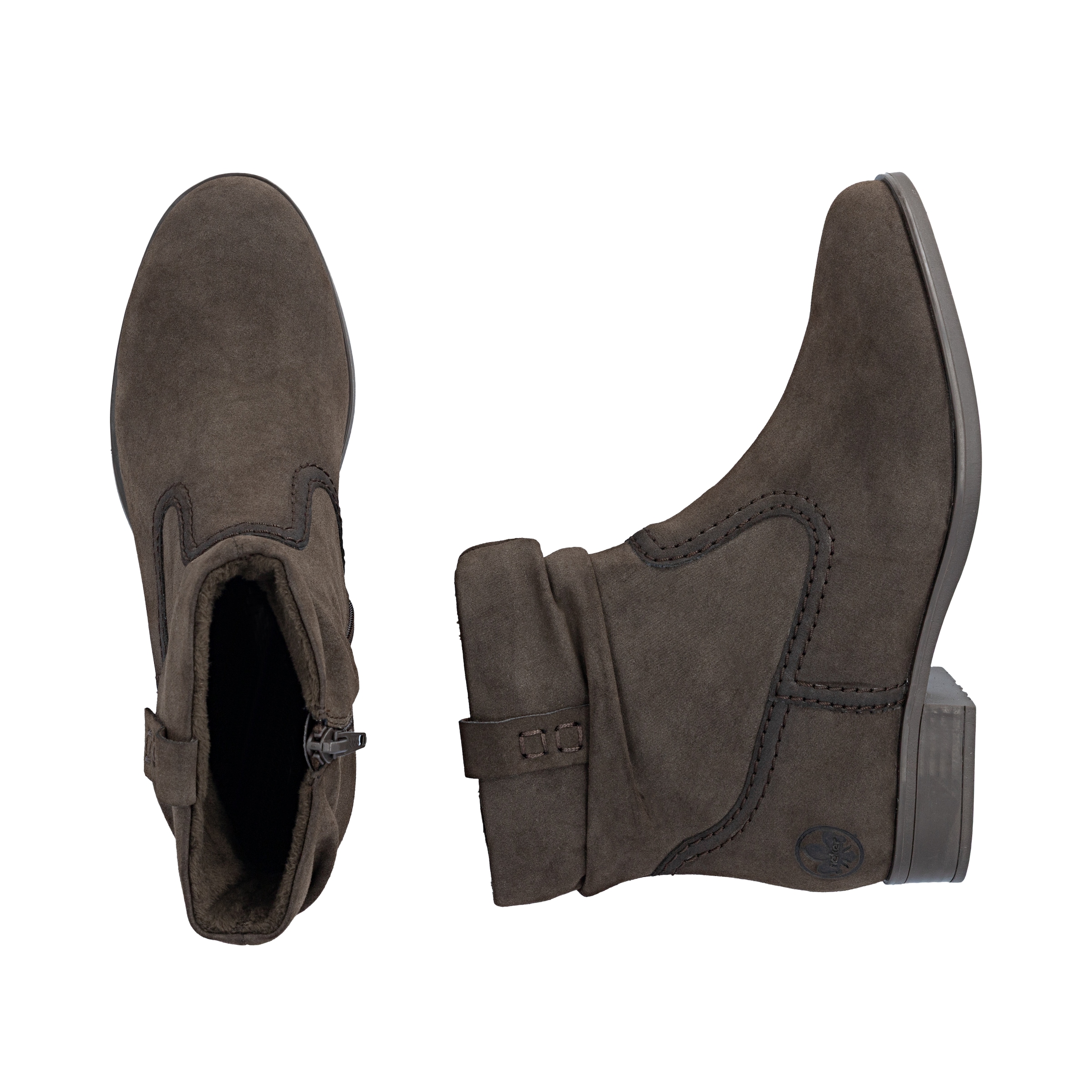 Rieker Stiefelette  Boots mit slouchy Schaft und Reißverschluss