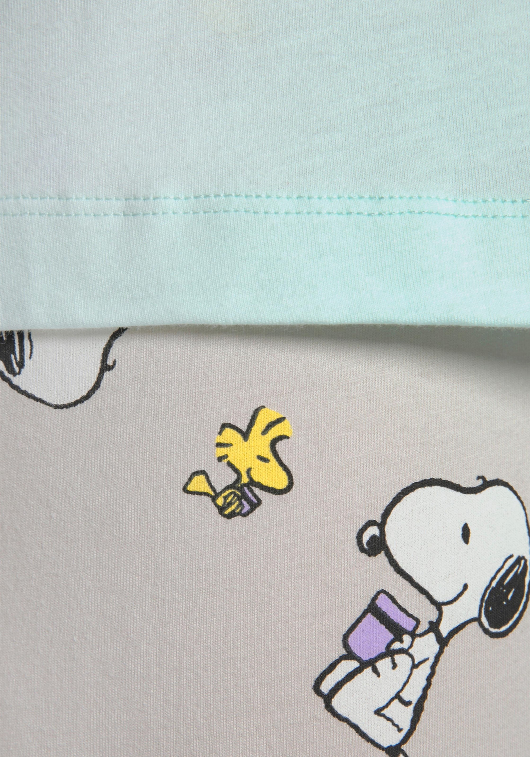 bei und Stück), Peanuts (2 Druck Snoopy Woodstock Pyjama, mit tlg., 1 ♕